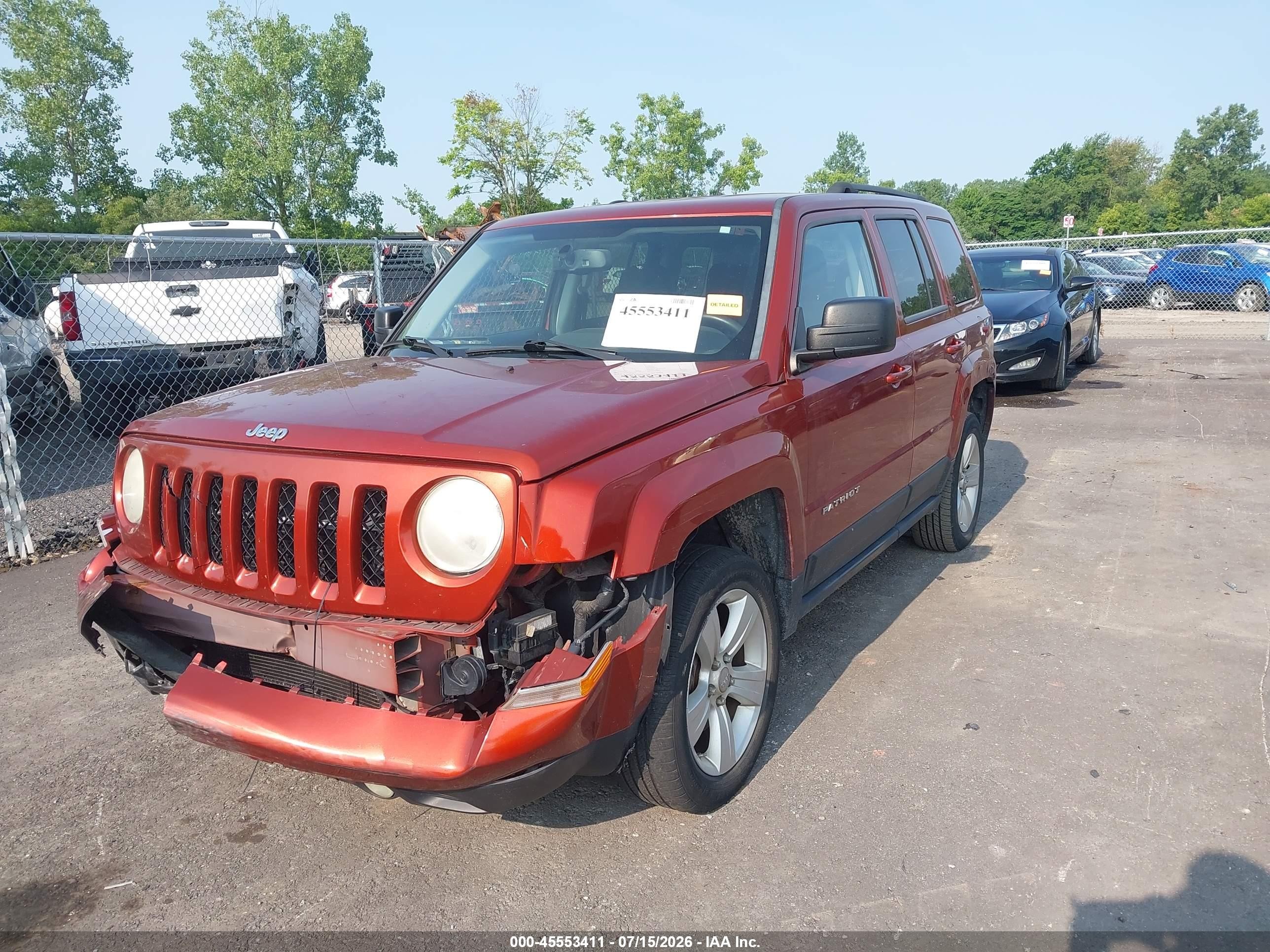 2012 Jeep Patriot Latitude Orange vin: 1C4NJRFB0CD604841