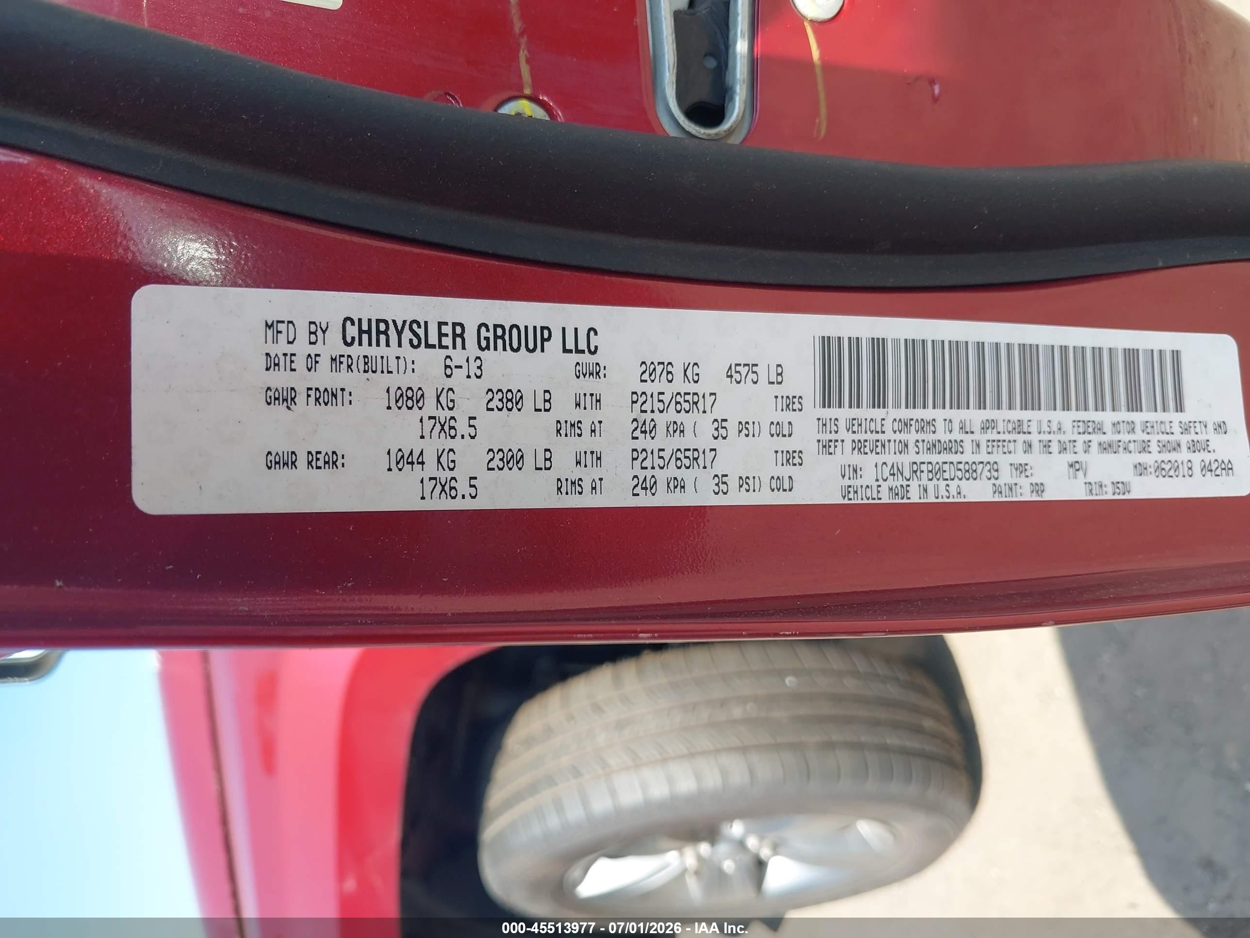 2014 Jeep Patriot Latitude Burgundy vin: 1C4NJRFB0ED588739