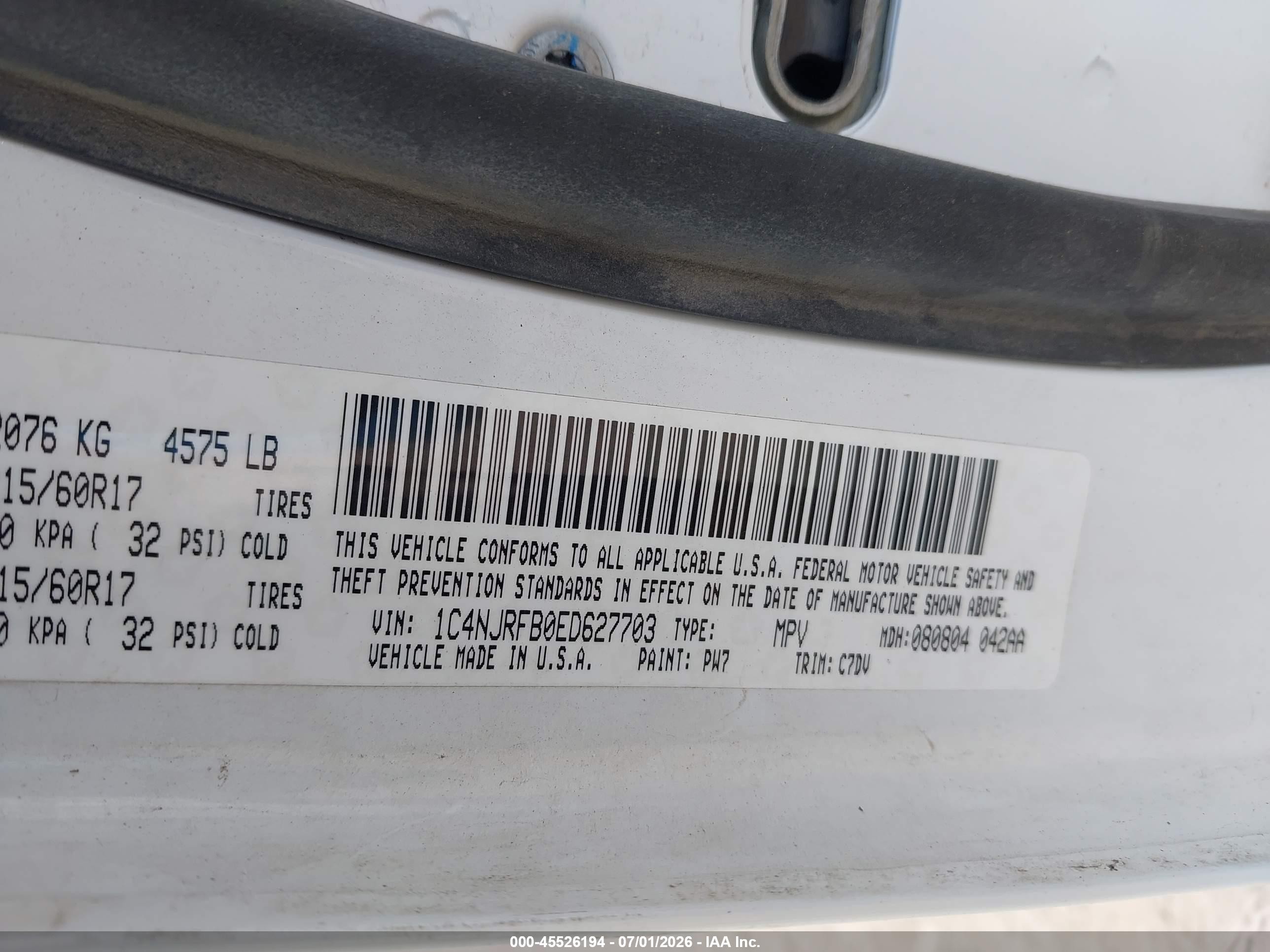 2014 Jeep Patriot Latitude White vin: 1C4NJRFB0ED627703