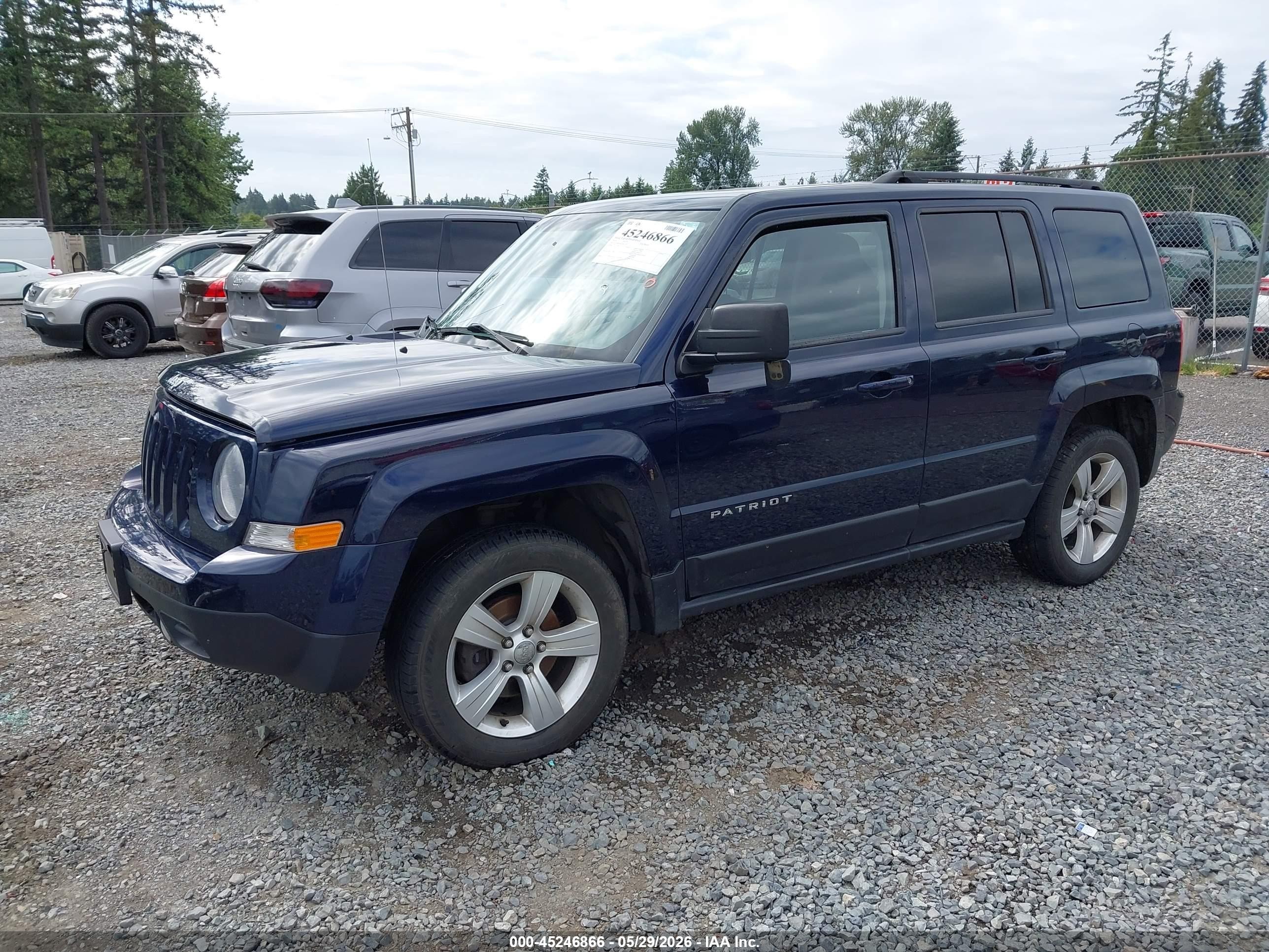 2014 Jeep Patriot Latitude Dark Blue vin: 1C4NJRFB0ED651533