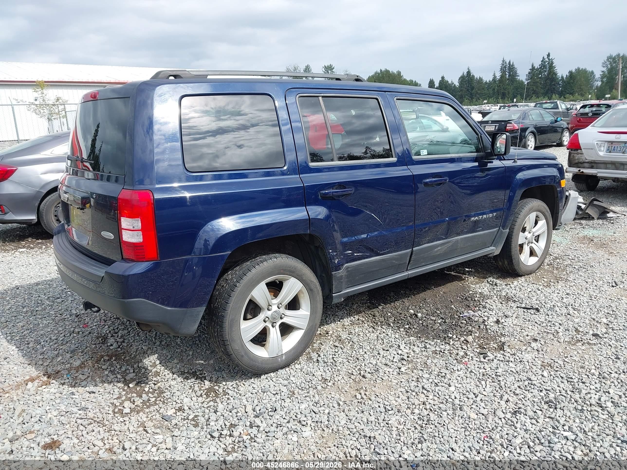 2014 Jeep Patriot Latitude Dark Blue vin: 1C4NJRFB0ED651533