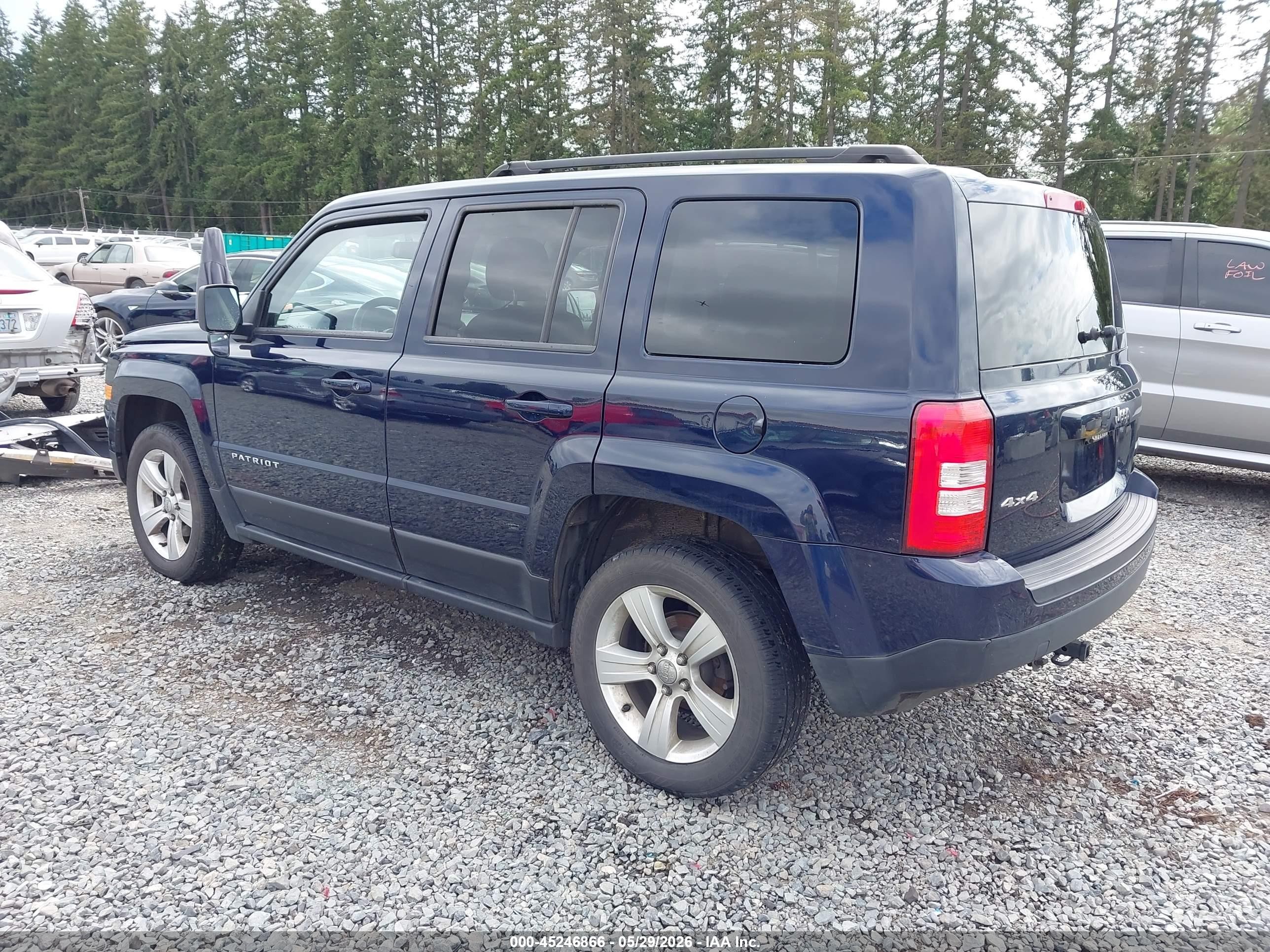 2014 Jeep Patriot Latitude Dark Blue vin: 1C4NJRFB0ED651533