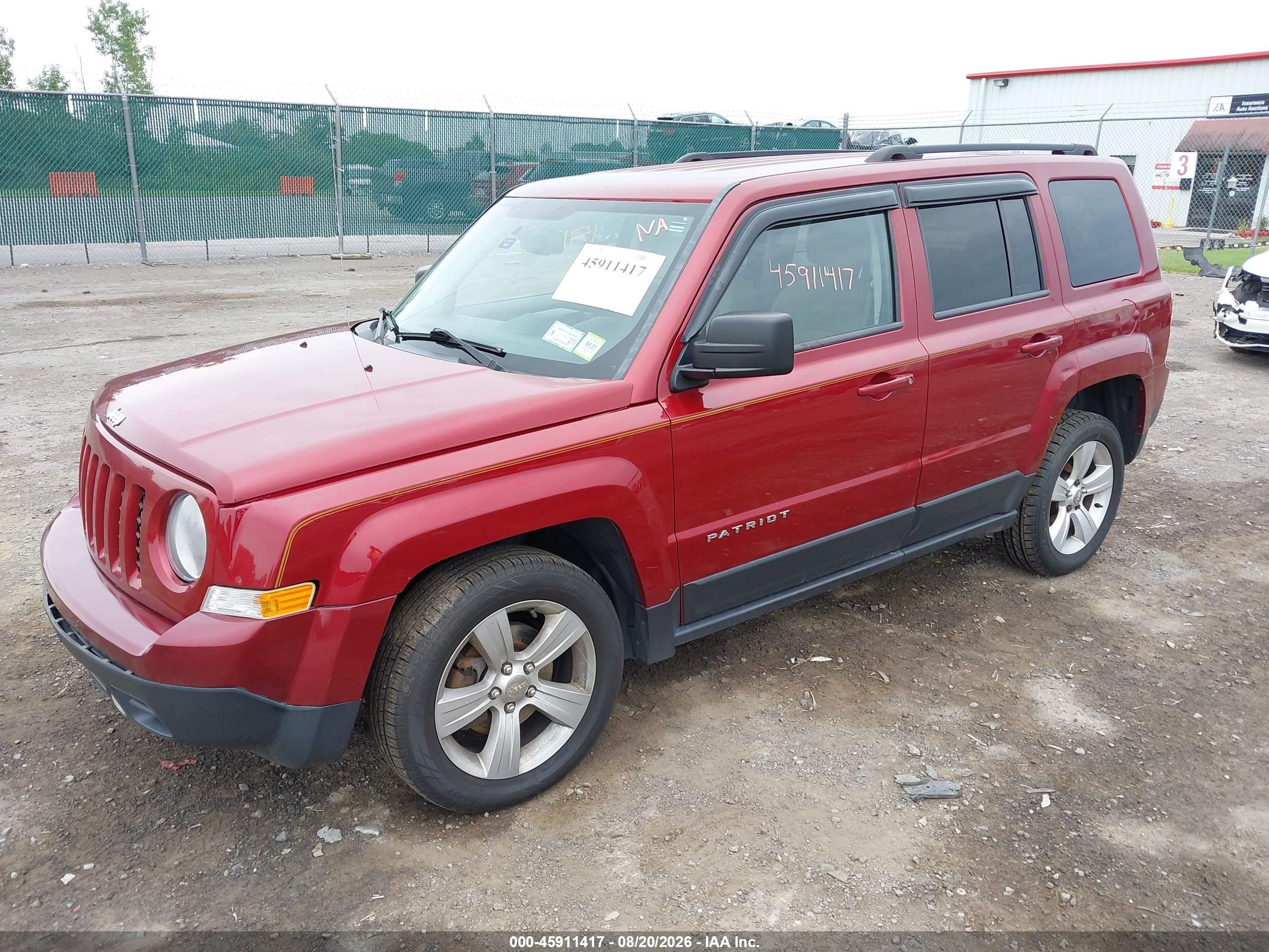 2014 Jeep Patriot Latitude Красный vin: 1C4NJRFB0ED898082