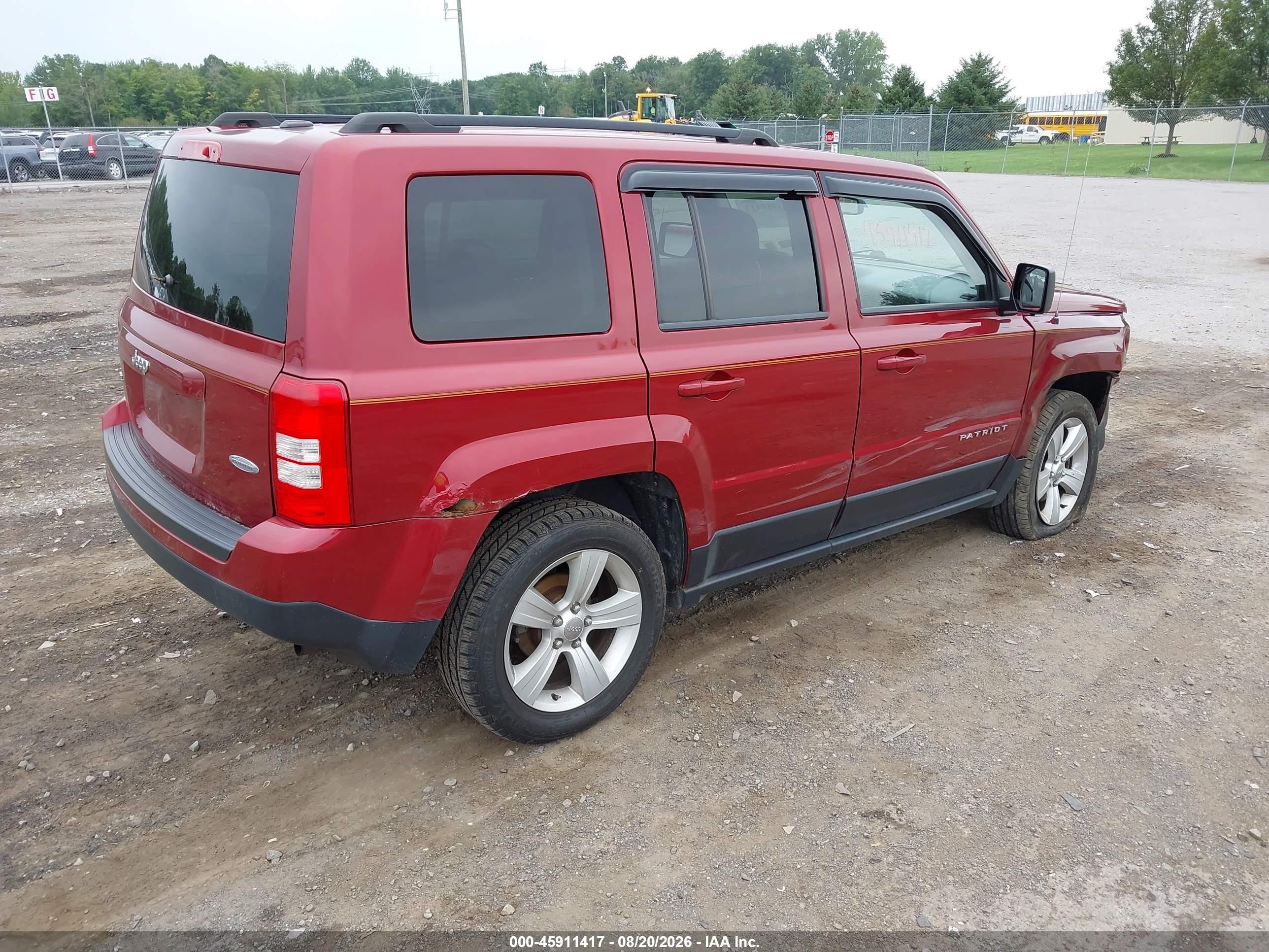 2014 Jeep Patriot Latitude Красный vin: 1C4NJRFB0ED898082