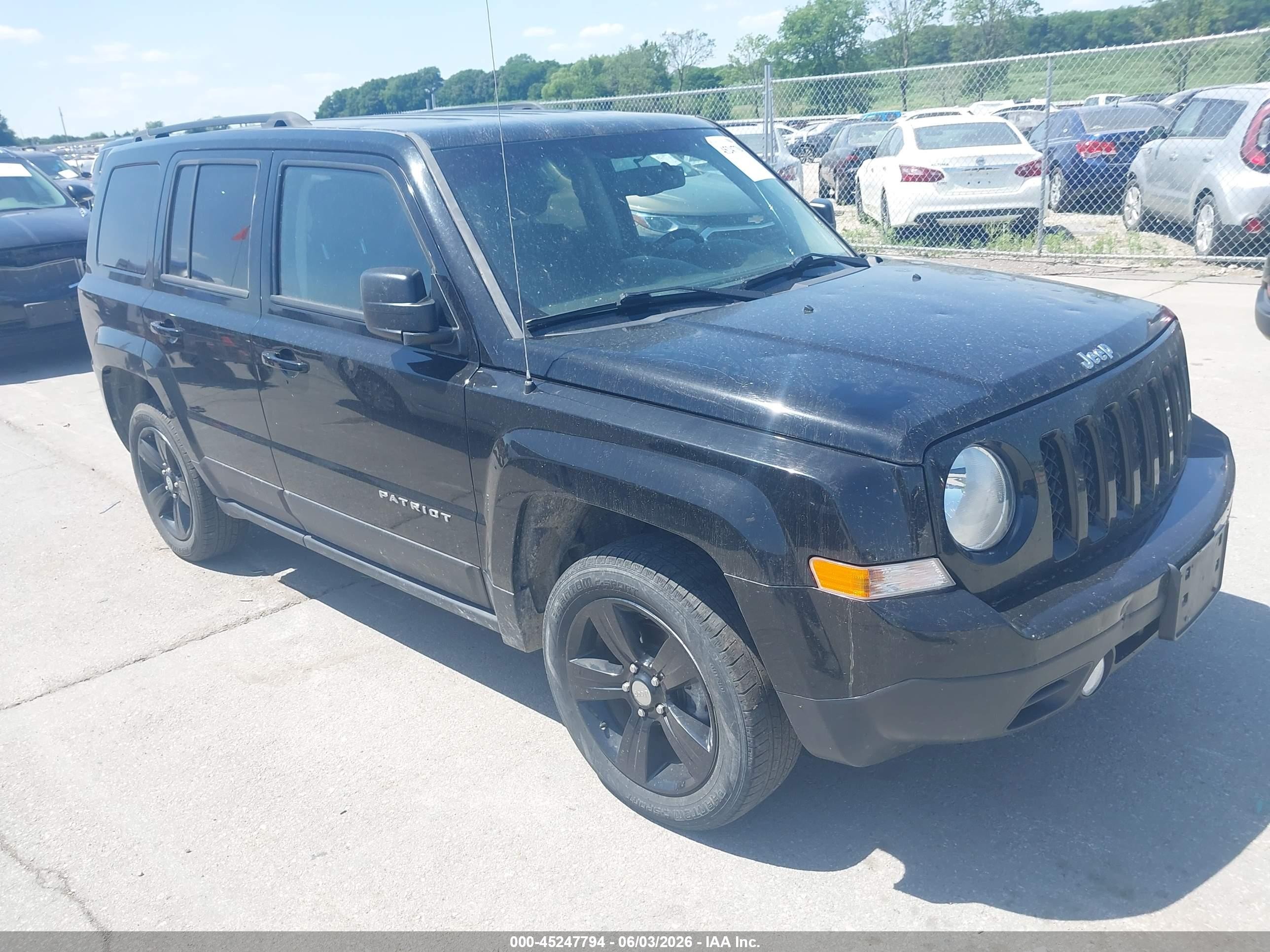 2015 Jeep Patriot Latitude Black vin: 1C4NJRFB0FD270203