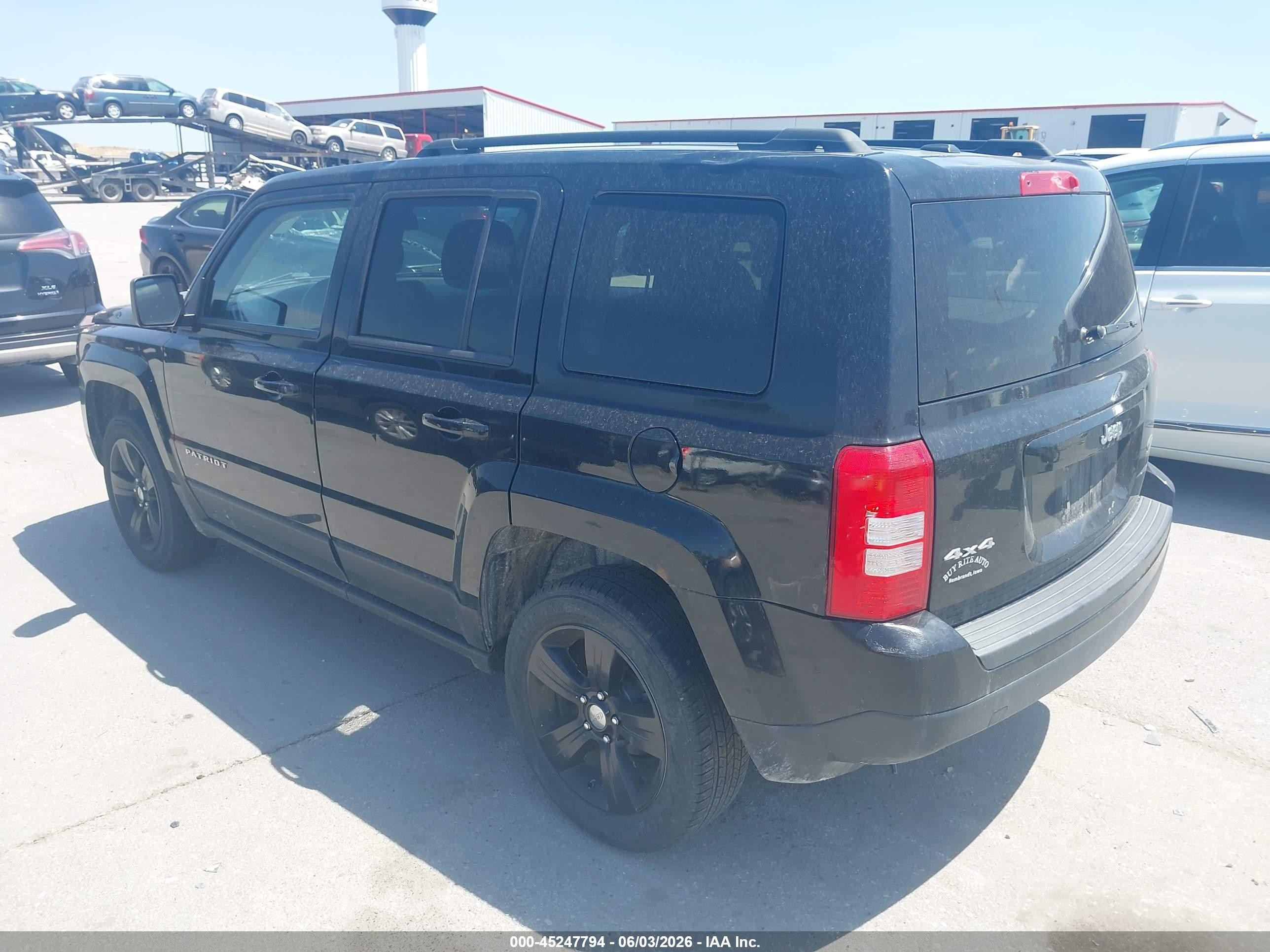 2015 Jeep Patriot Latitude Black vin: 1C4NJRFB0FD270203