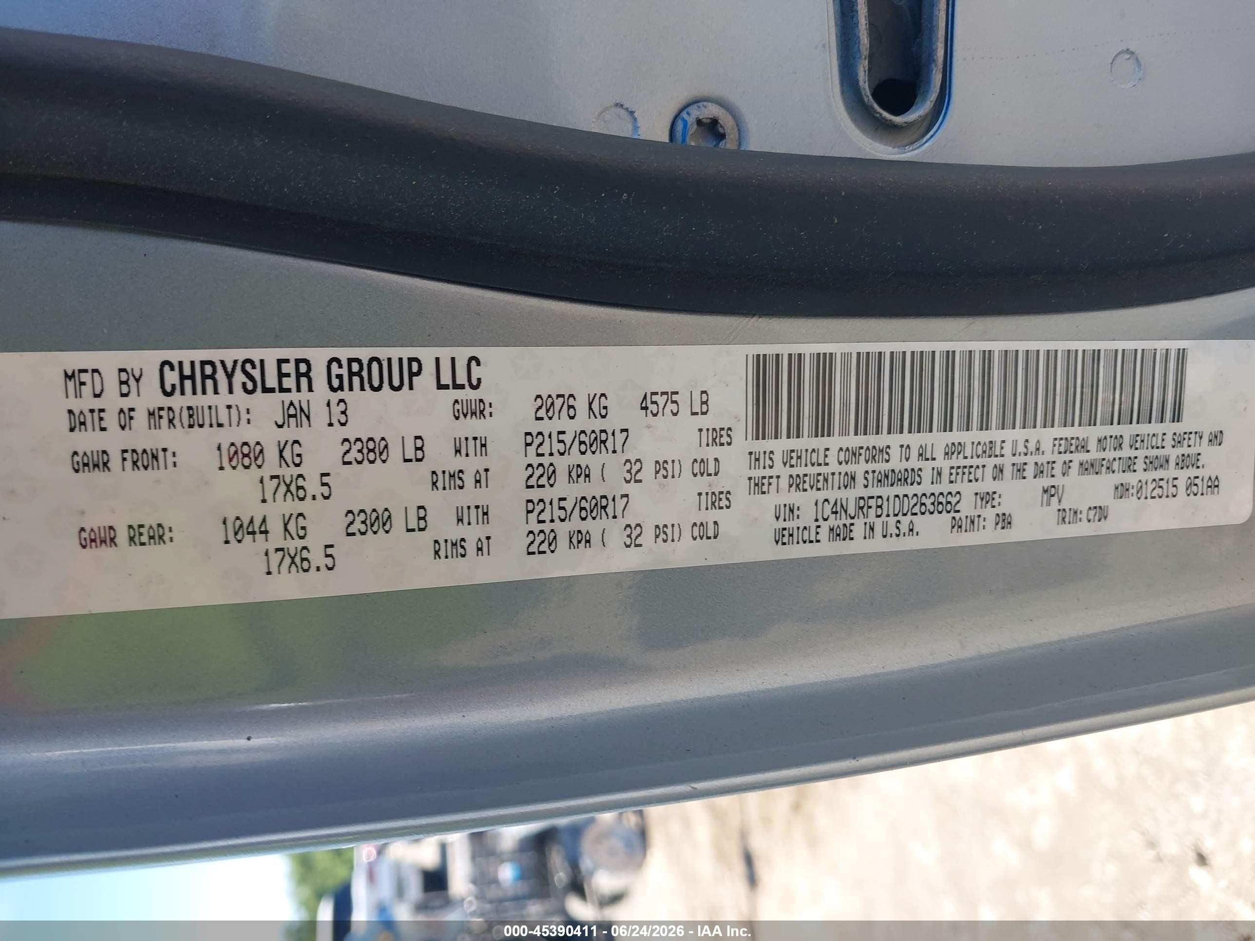2013 Jeep Patriot Latitude Серый vin: 1C4NJRFB1DD263662