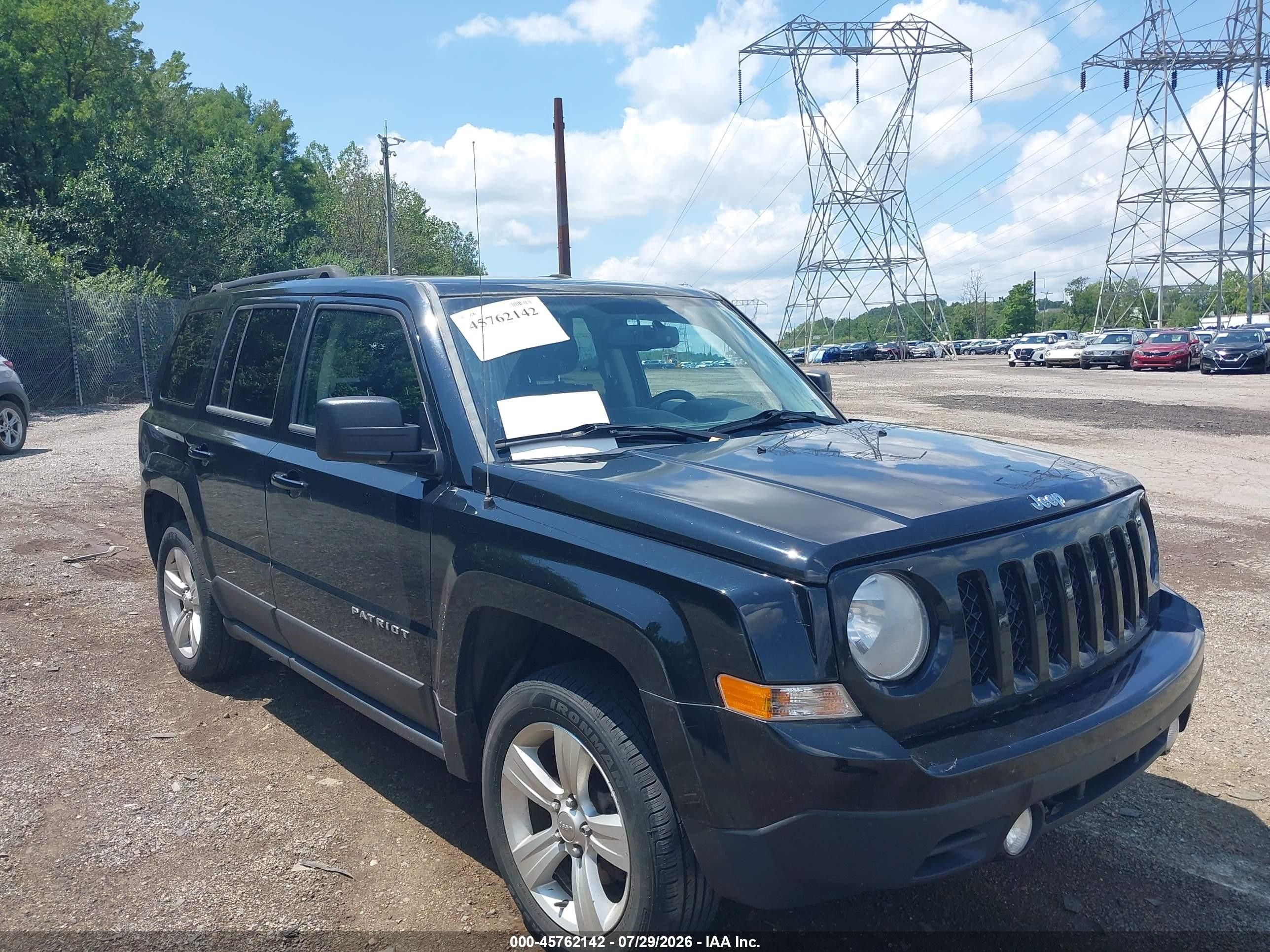 2014 Jeep Patriot Latitude Black vin: 1C4NJRFB1ED661777