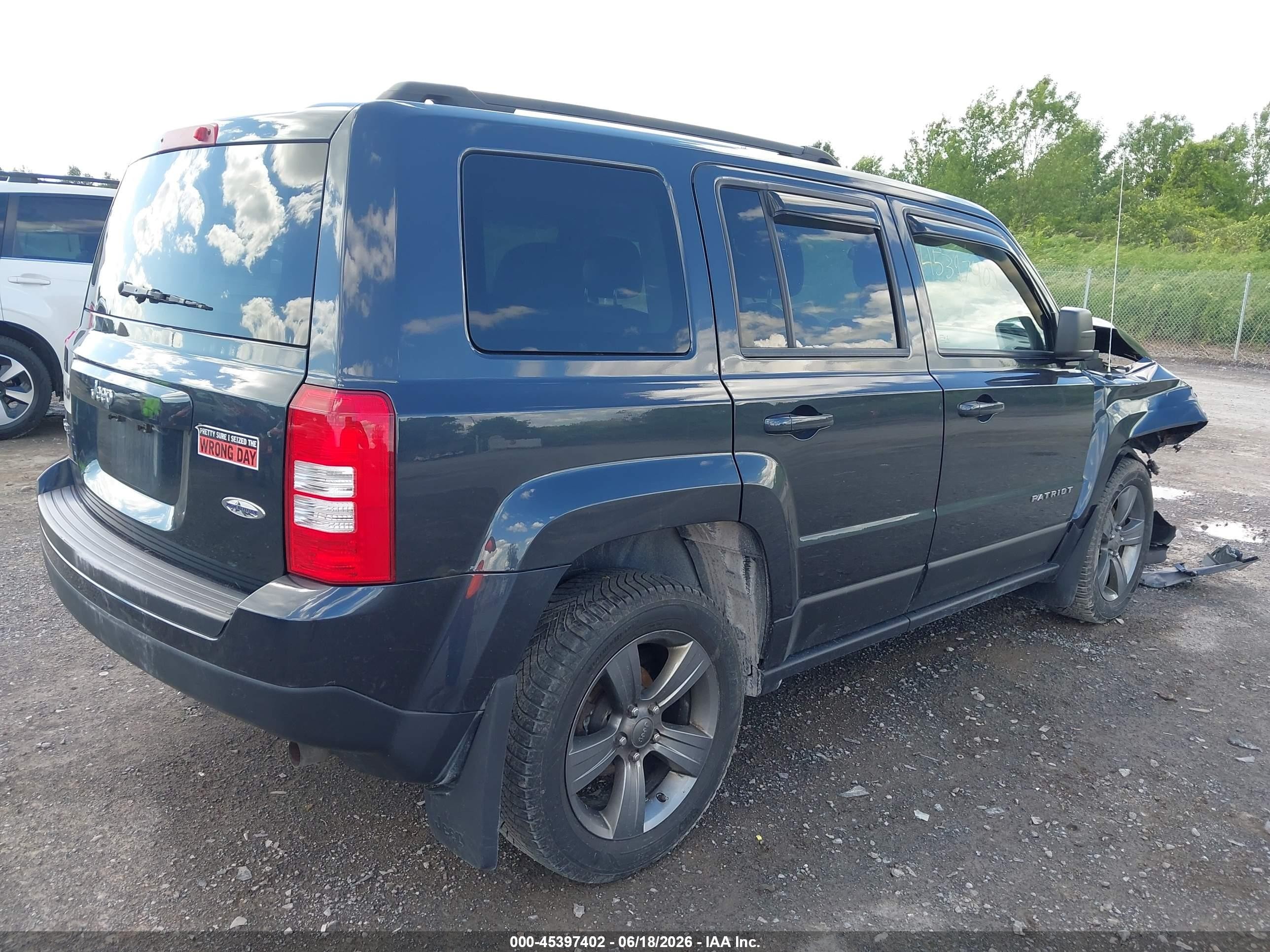 2015 Jeep Patriot High Altitude Edition Серый vin: 1C4NJRFB1FD109178
