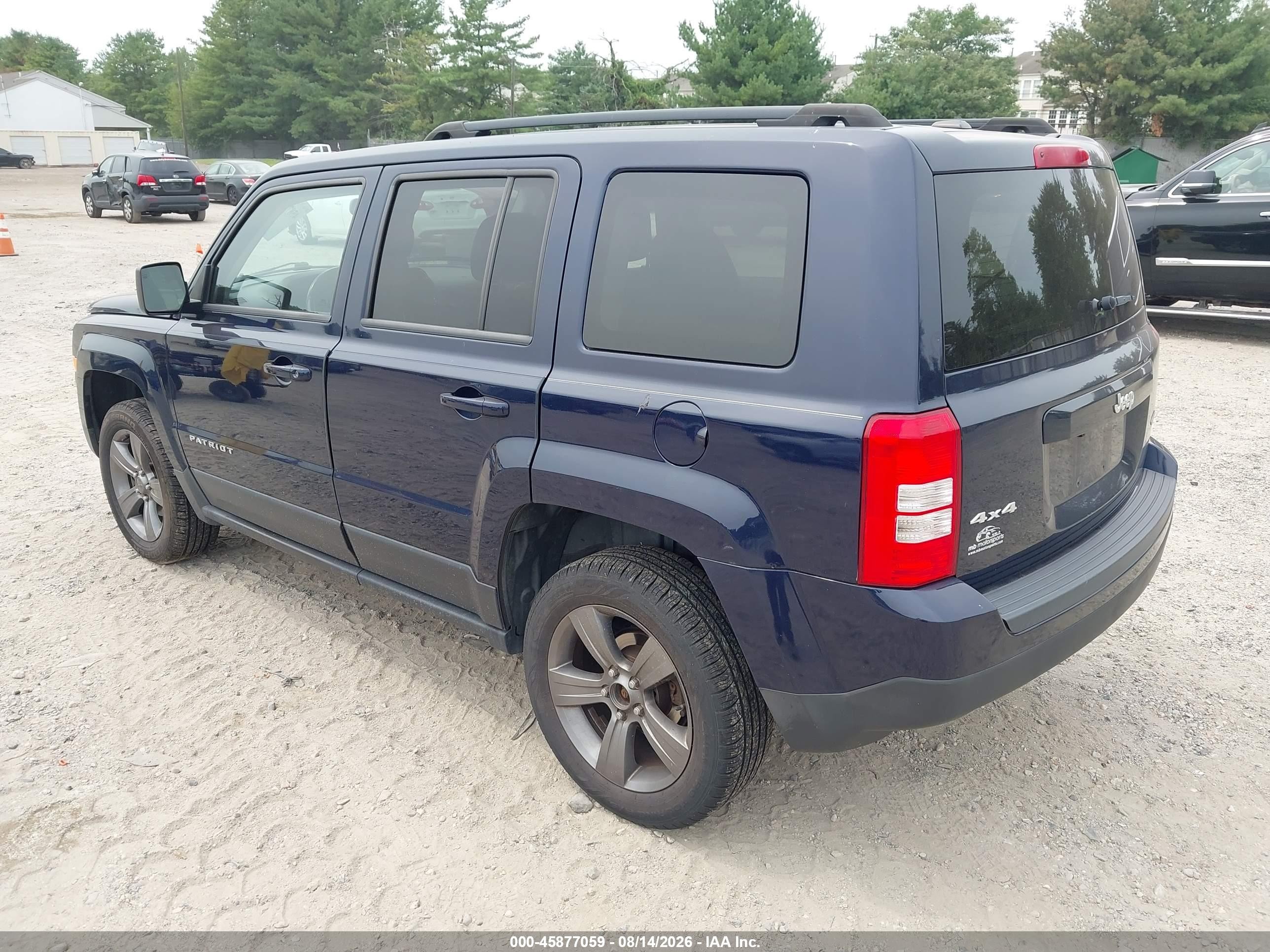 2015 Jeep Patriot High Altitude Edition Blue vin: 1C4NJRFB1FD416947