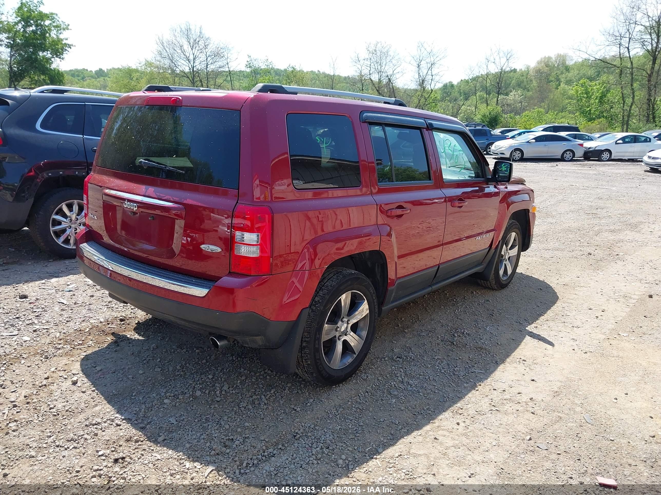 2017 Jeep Patriot High Altitude 4x4 Red vin: 1C4NJRFB1HD151885