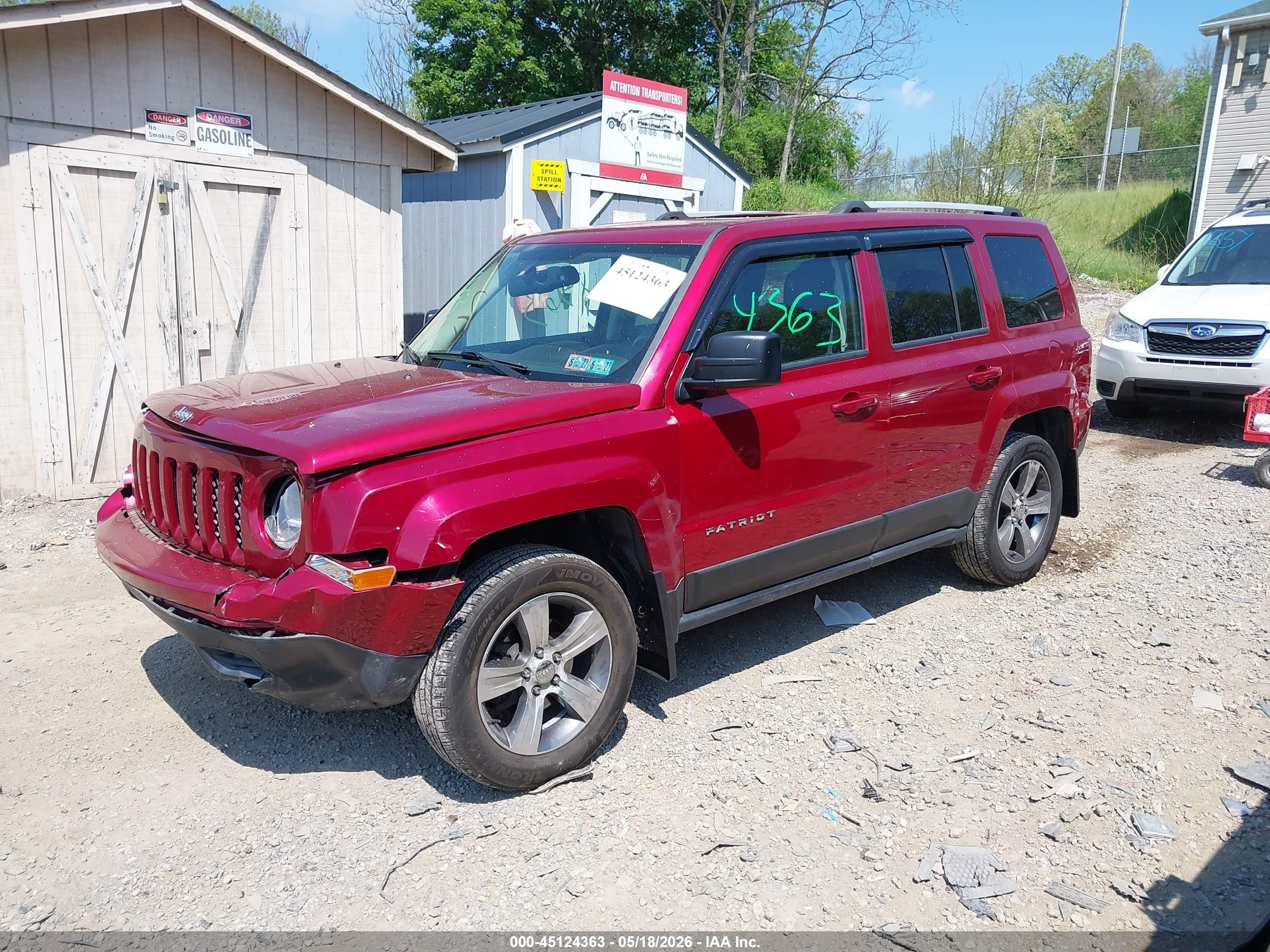 2017 Jeep Patriot High Altitude 4x4 Red vin: 1C4NJRFB1HD151885
