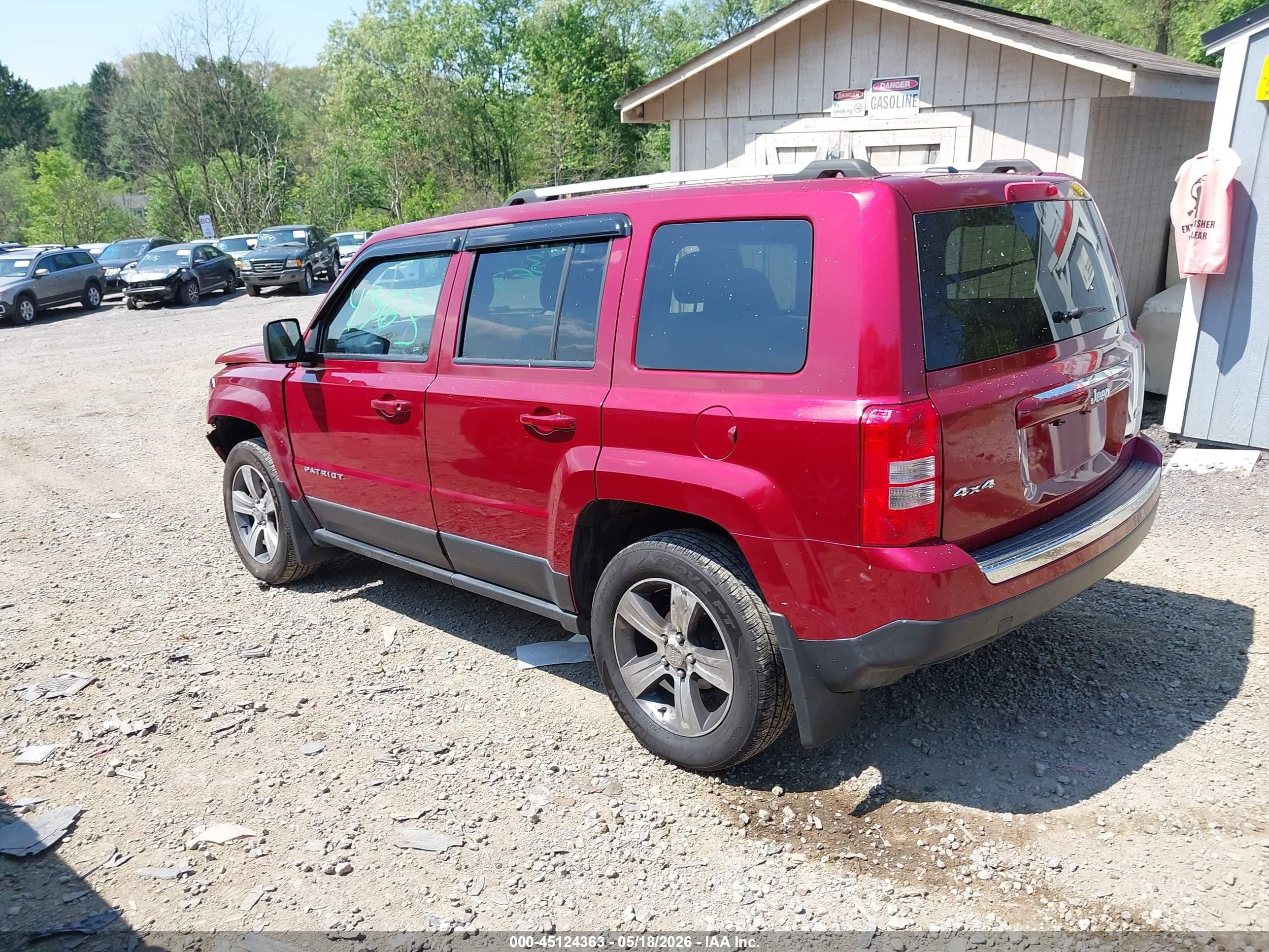 2017 Jeep Patriot High Altitude 4x4 Red vin: 1C4NJRFB1HD151885