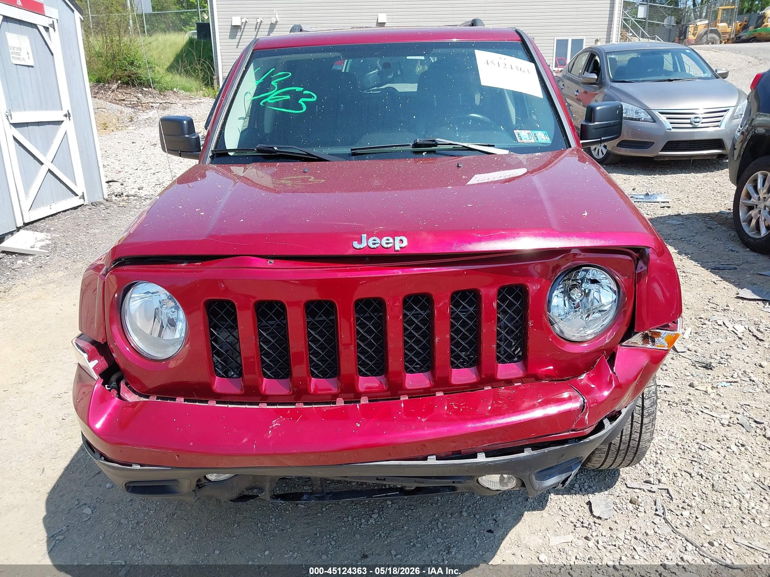 2017 Jeep Patriot High Altitude 4x4 Red vin: 1C4NJRFB1HD151885