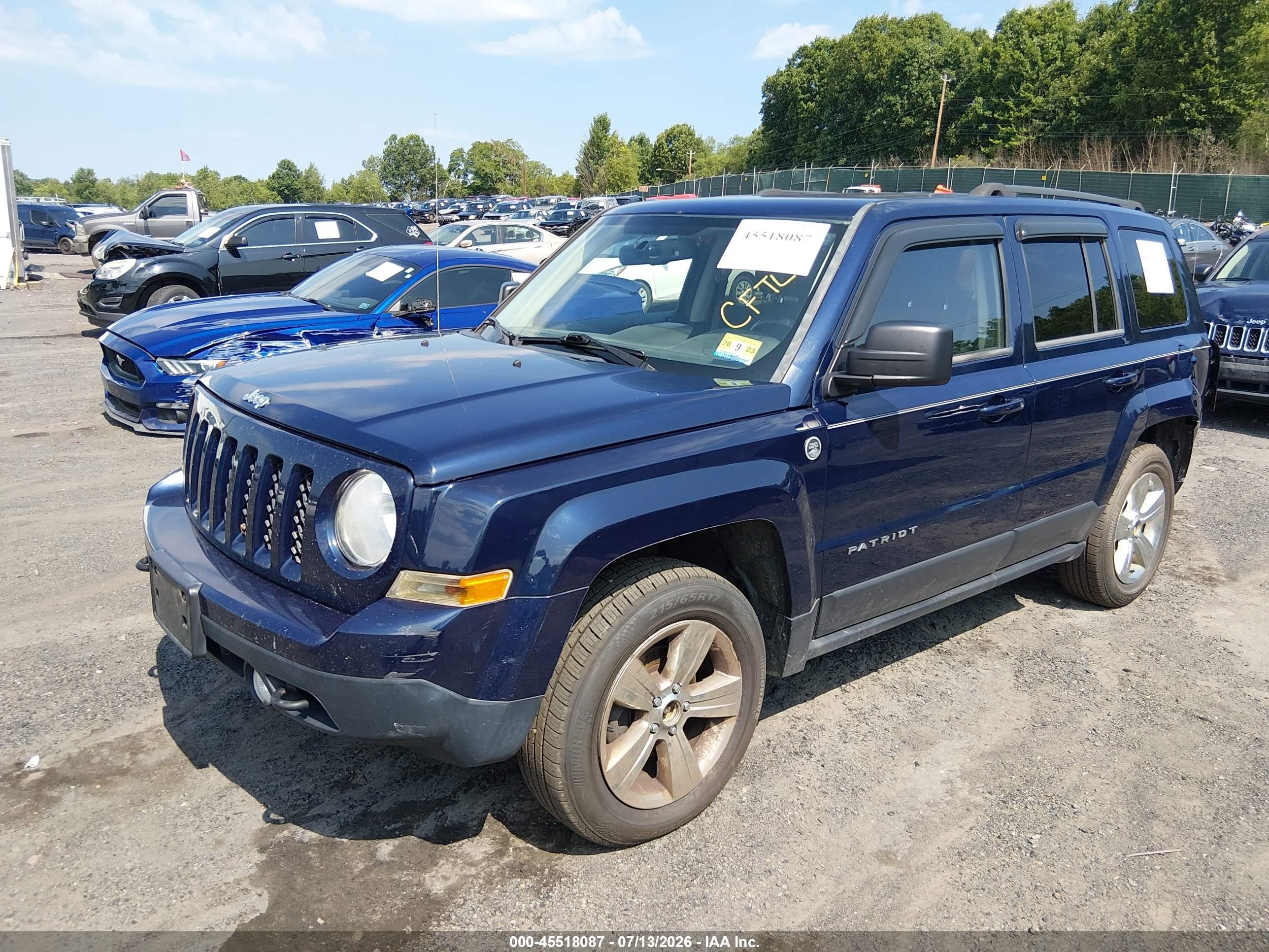 2014 Jeep Patriot Latitude Blue vin: 1C4NJRFB2ED687613