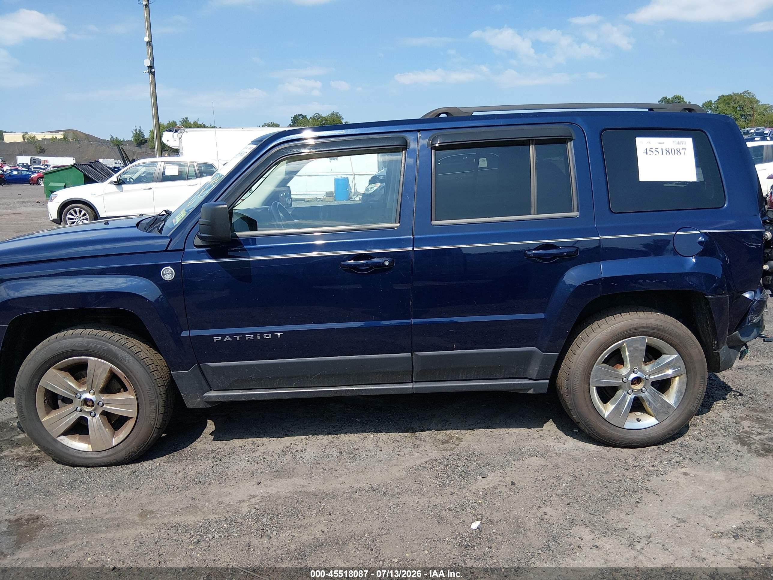2014 Jeep Patriot Latitude Blue vin: 1C4NJRFB2ED687613