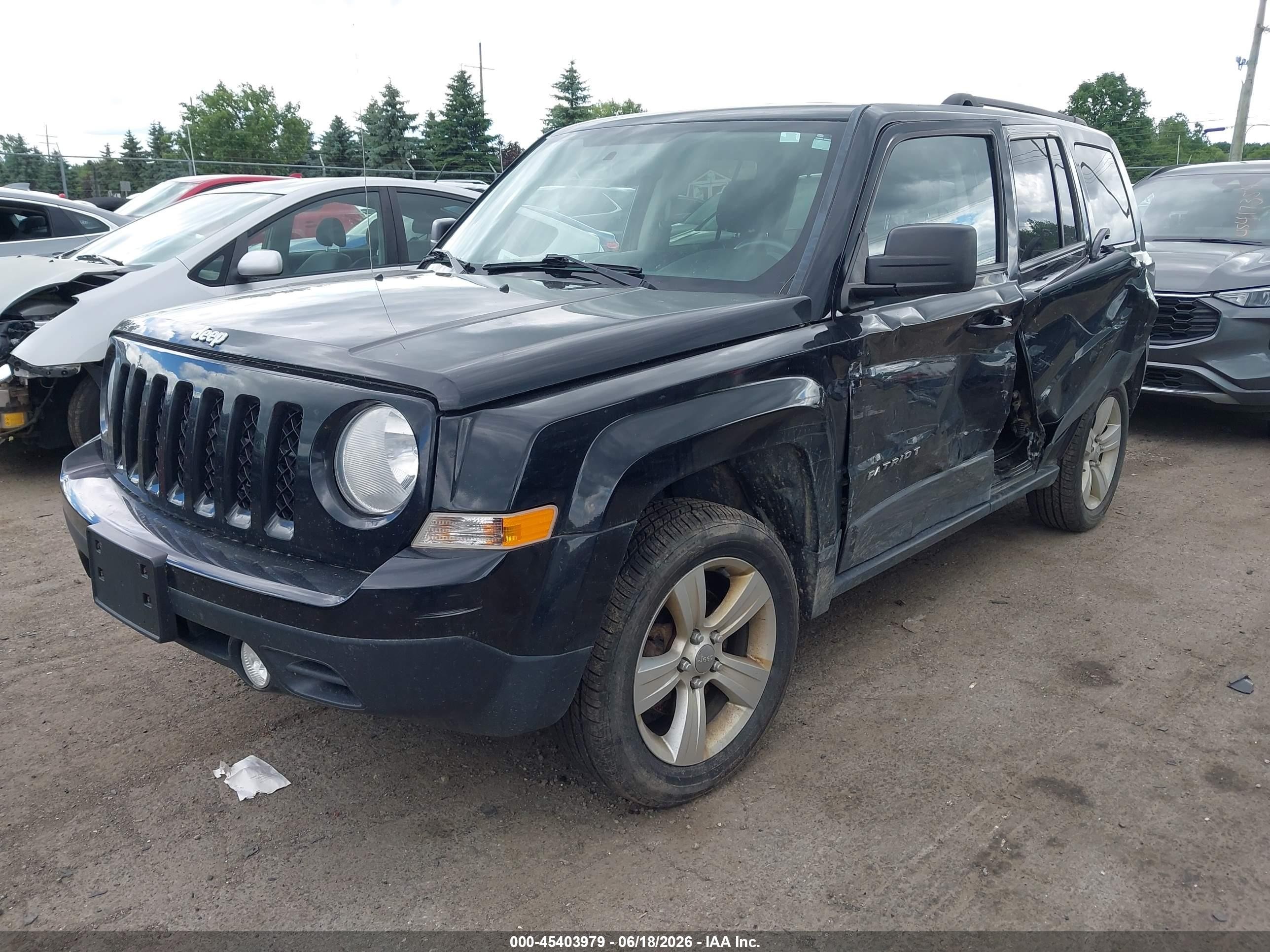 2014 Jeep Patriot Latitude Black vin: 1C4NJRFB2ED788523