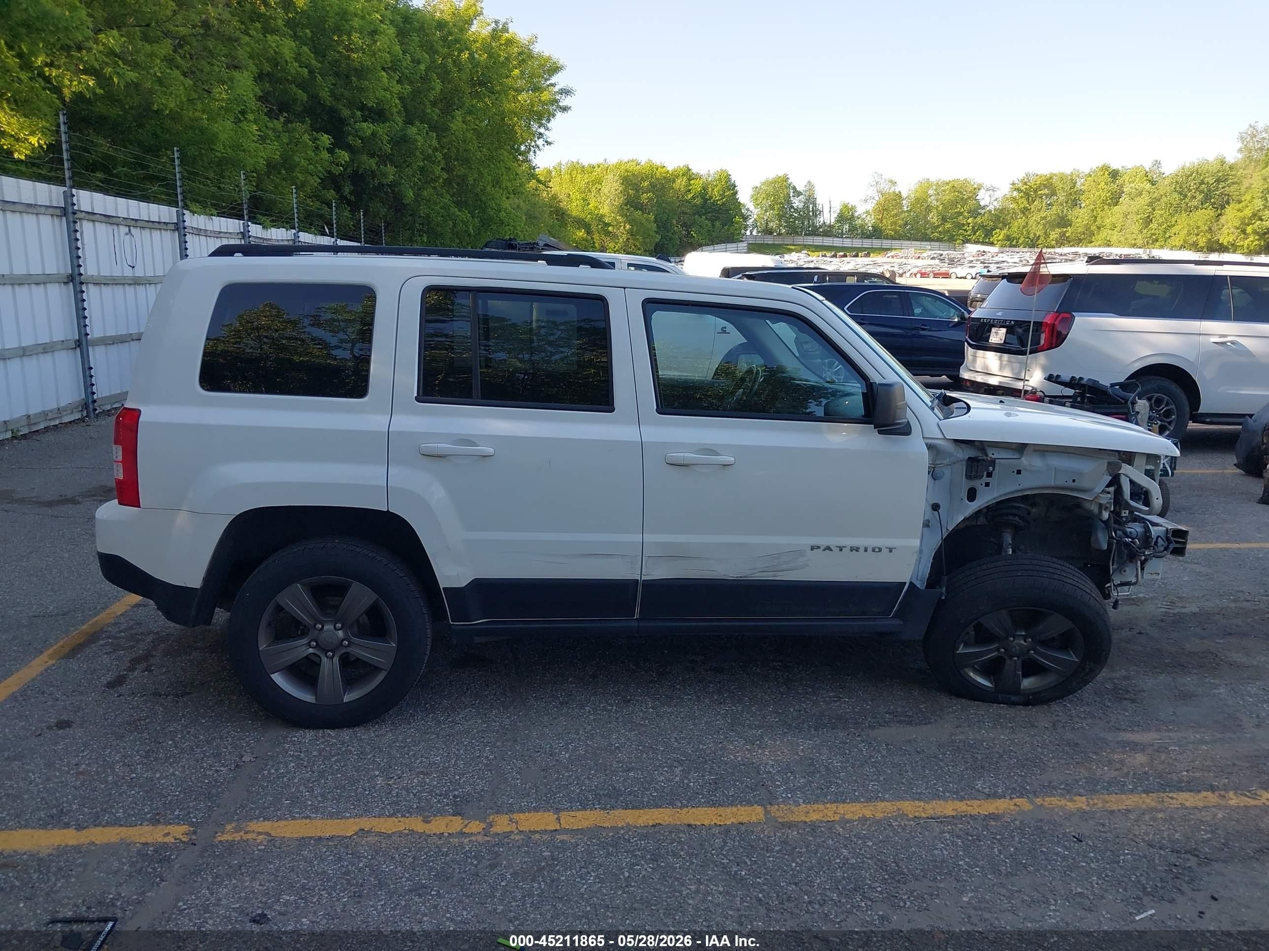 2015 Jeep Patriot High Altitude Edition White vin: 1C4NJRFB2FD317666