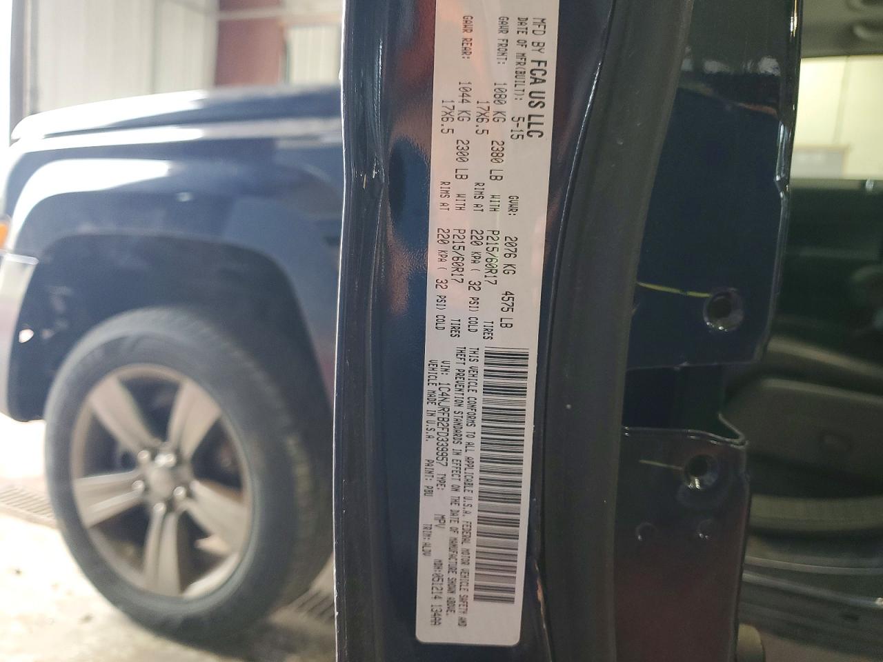 2015 Jeep Patriot Latitude Blue vin: 1C4NJRFB2FD339957