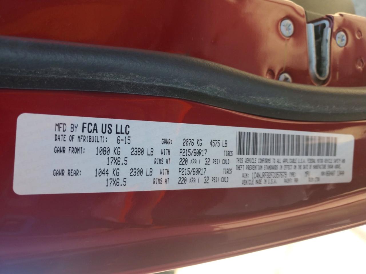 2015 Jeep Patriot Latitude Burgundy vin: 1C4NJRFB2FD357679