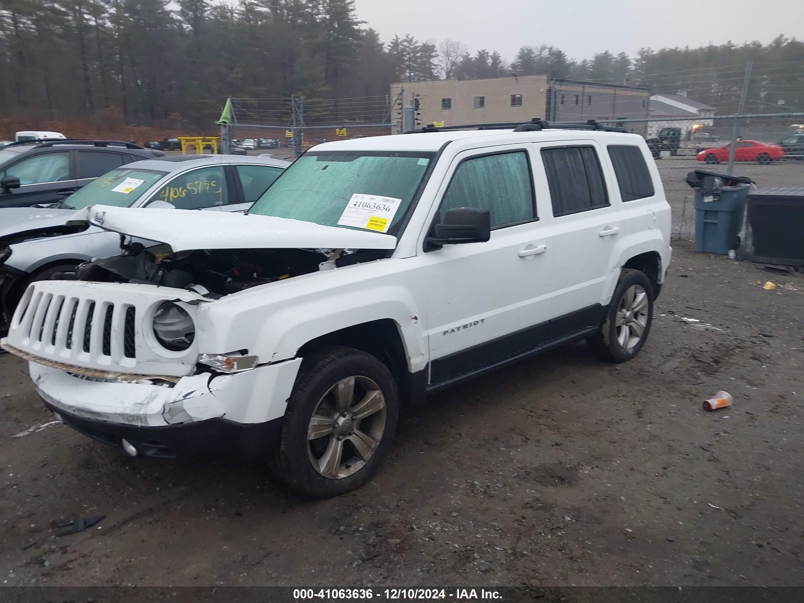 2015 Jeep Patriot Latitude Белый vin: 1C4NJRFB2FD385854