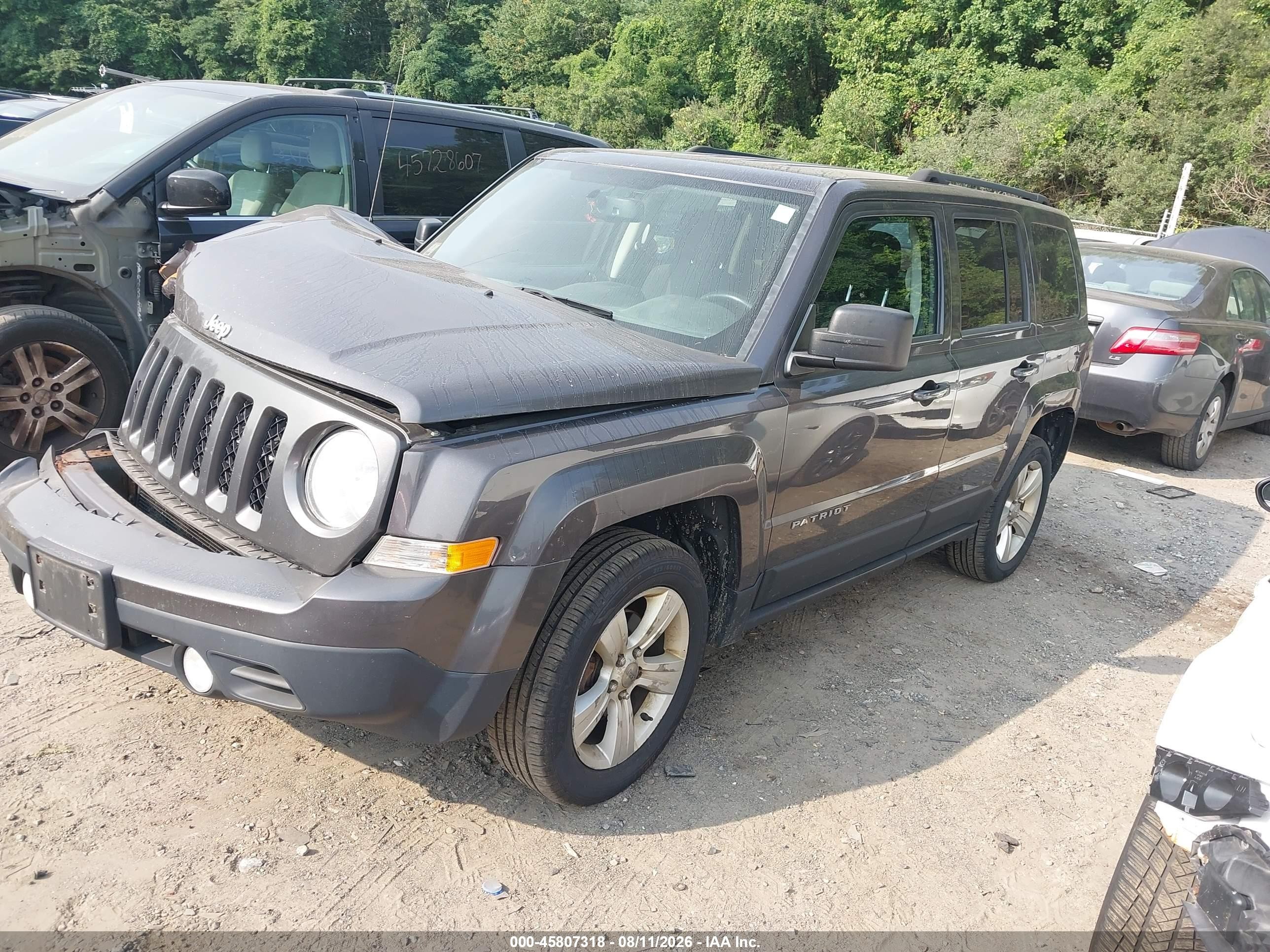 2015 Jeep Patriot Latitude Gray vin: 1C4NJRFB2FD417282