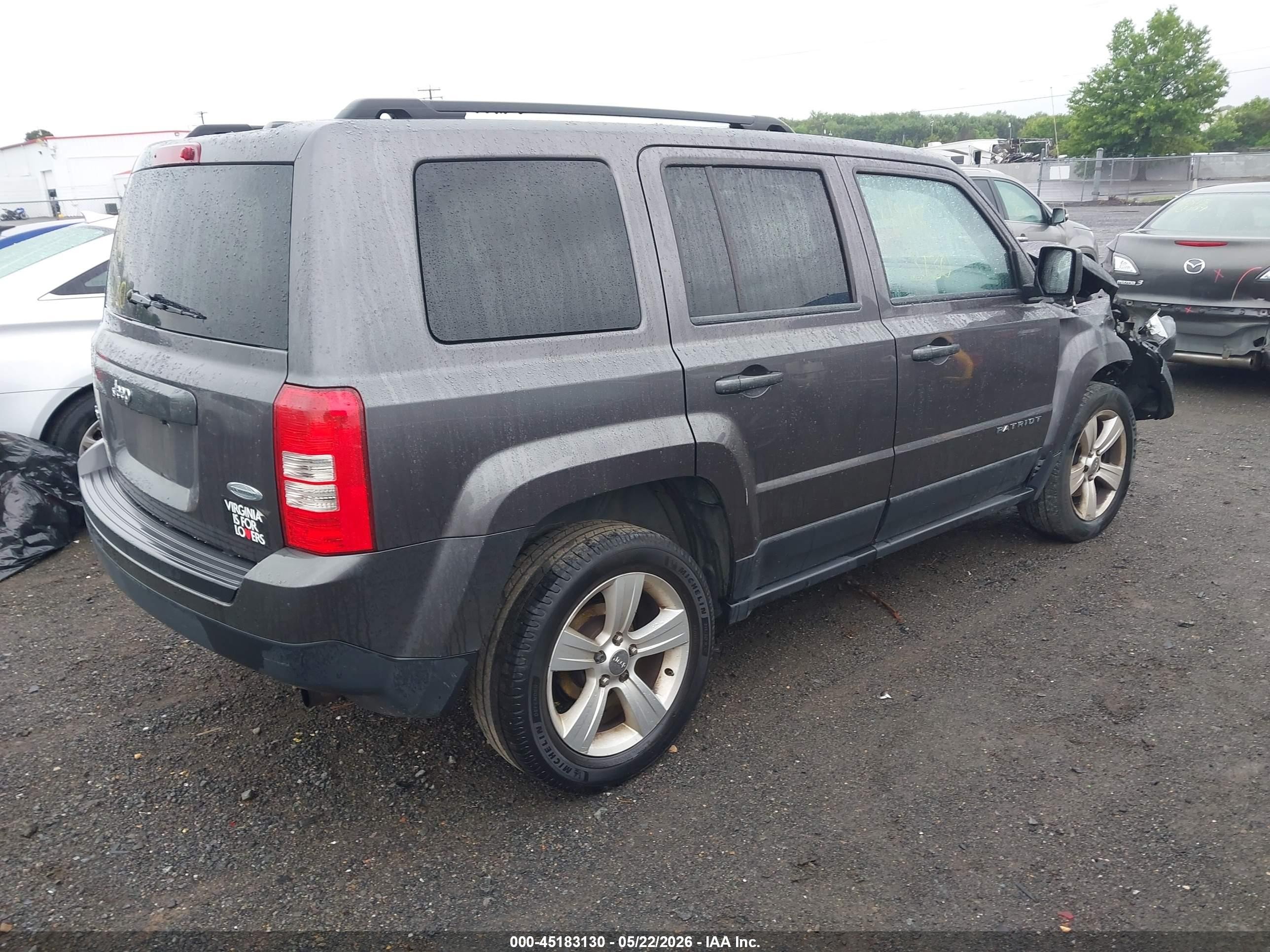 2015 Jeep Patriot Latitude Gray vin: 1C4NJRFB2FD417430