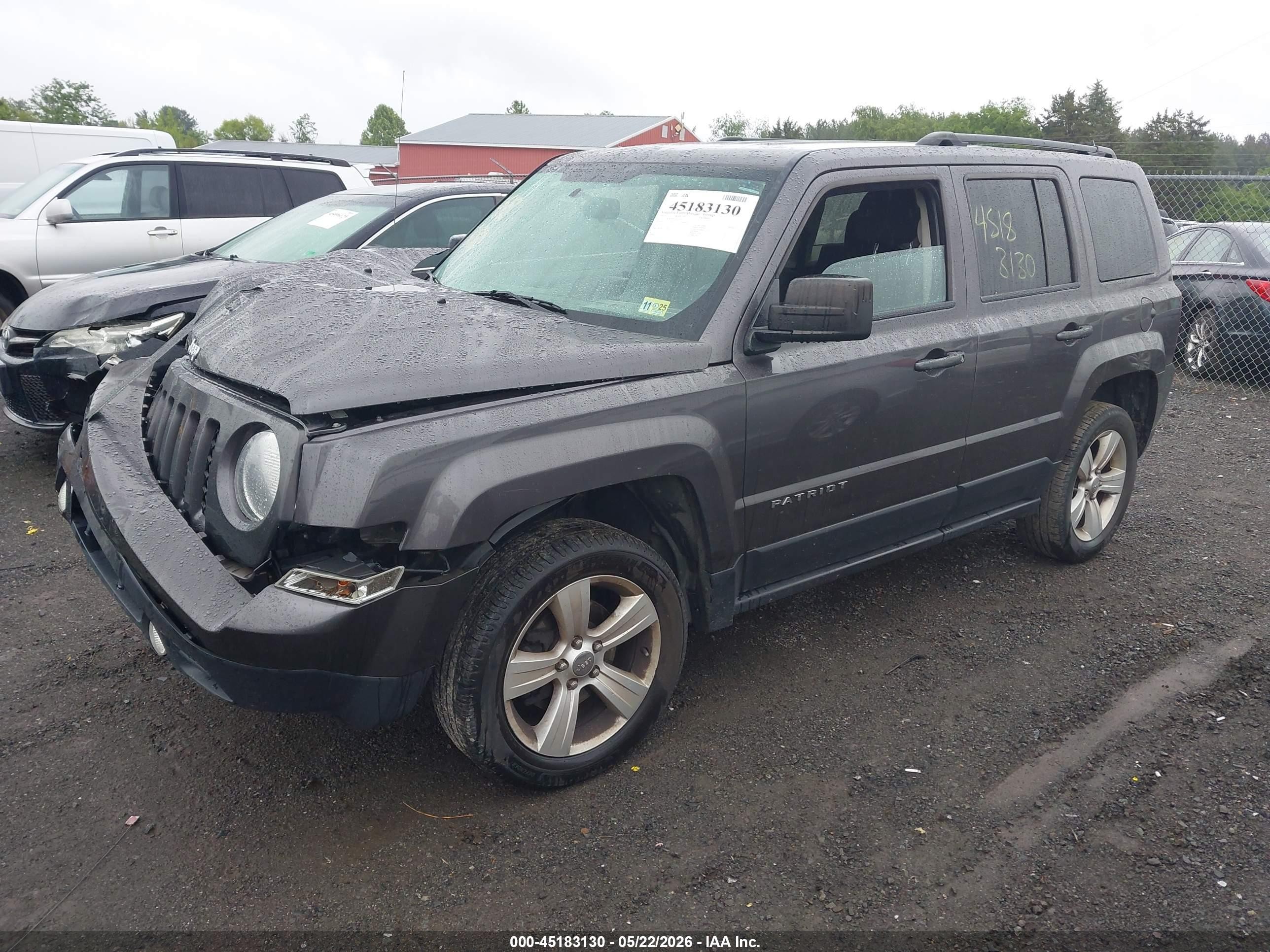 2015 Jeep Patriot Latitude Gray vin: 1C4NJRFB2FD417430