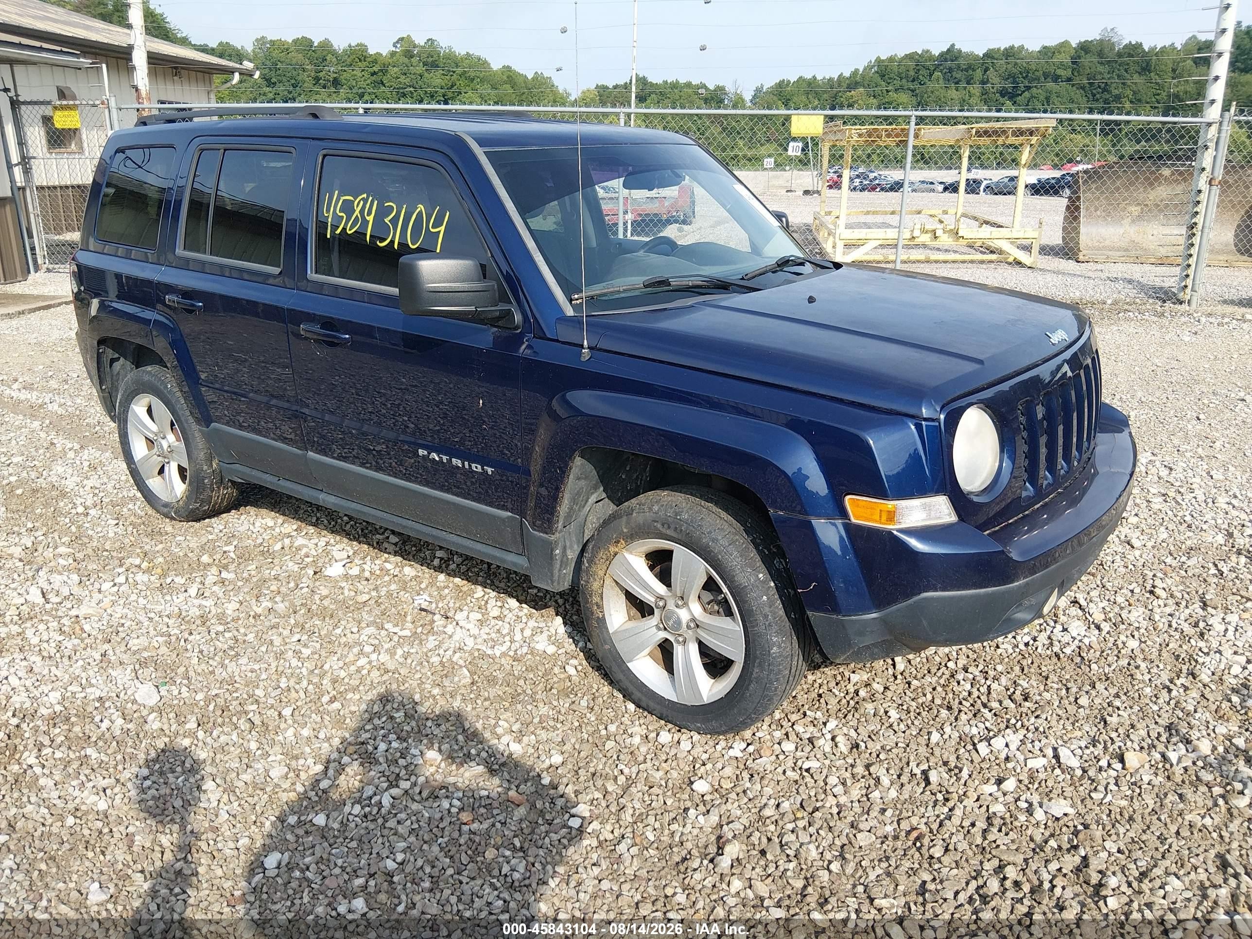 2012 Jeep Patriot Latitude Dark Blue vin: 1C4NJRFB3CD591535