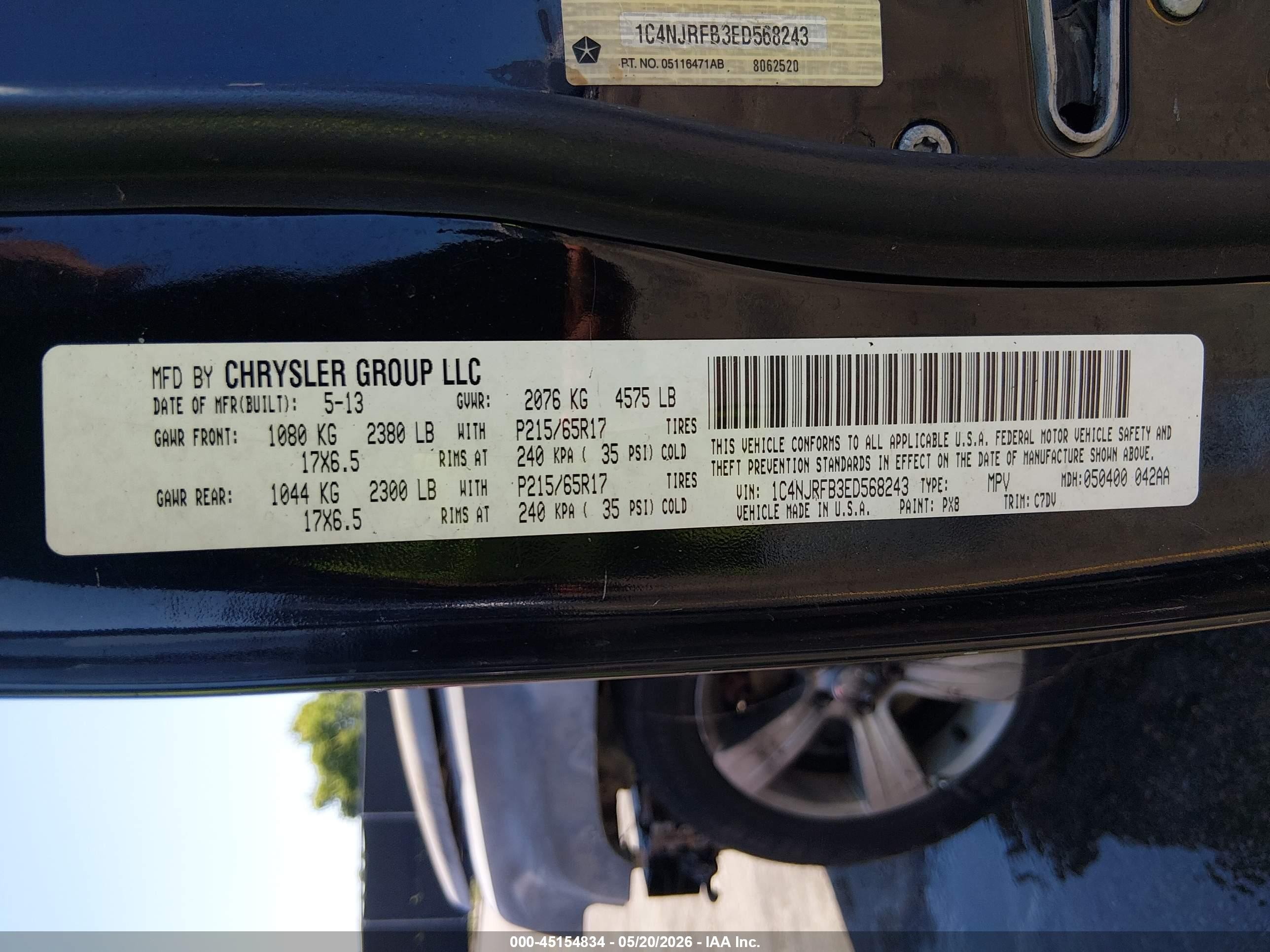 2014 Jeep Patriot Latitude Black vin: 1C4NJRFB3ED568243
