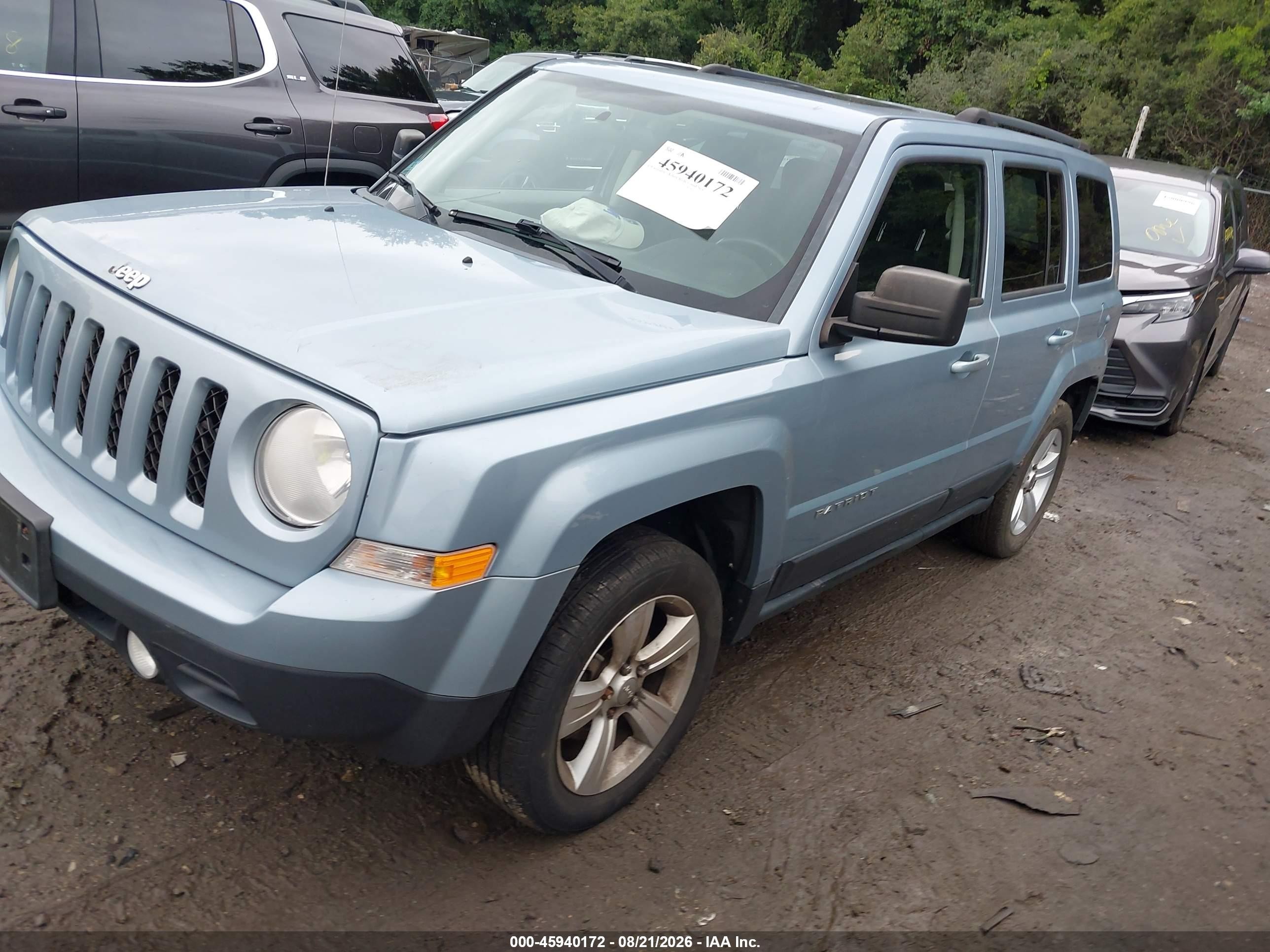 2013 Jeep Patriot Latitude Синий vin: 1C4NJRFB4DD186222