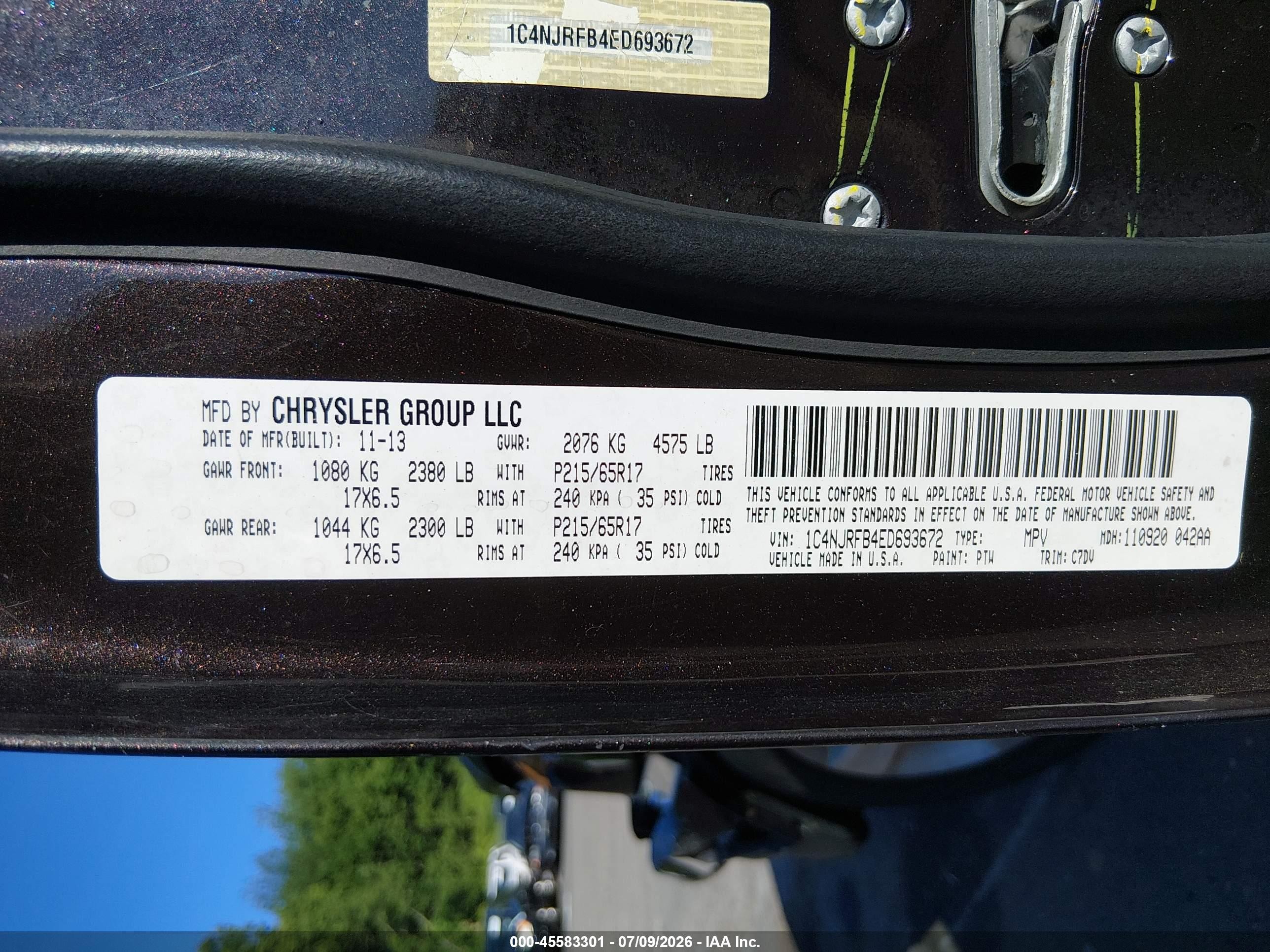 2014 Jeep Patriot Latitude Purple vin: 1C4NJRFB4ED693672