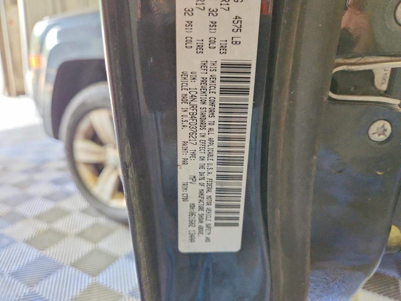2015 Jeep Patriot Latitude Charcoal vin: 1C4NJRFB4FD376217