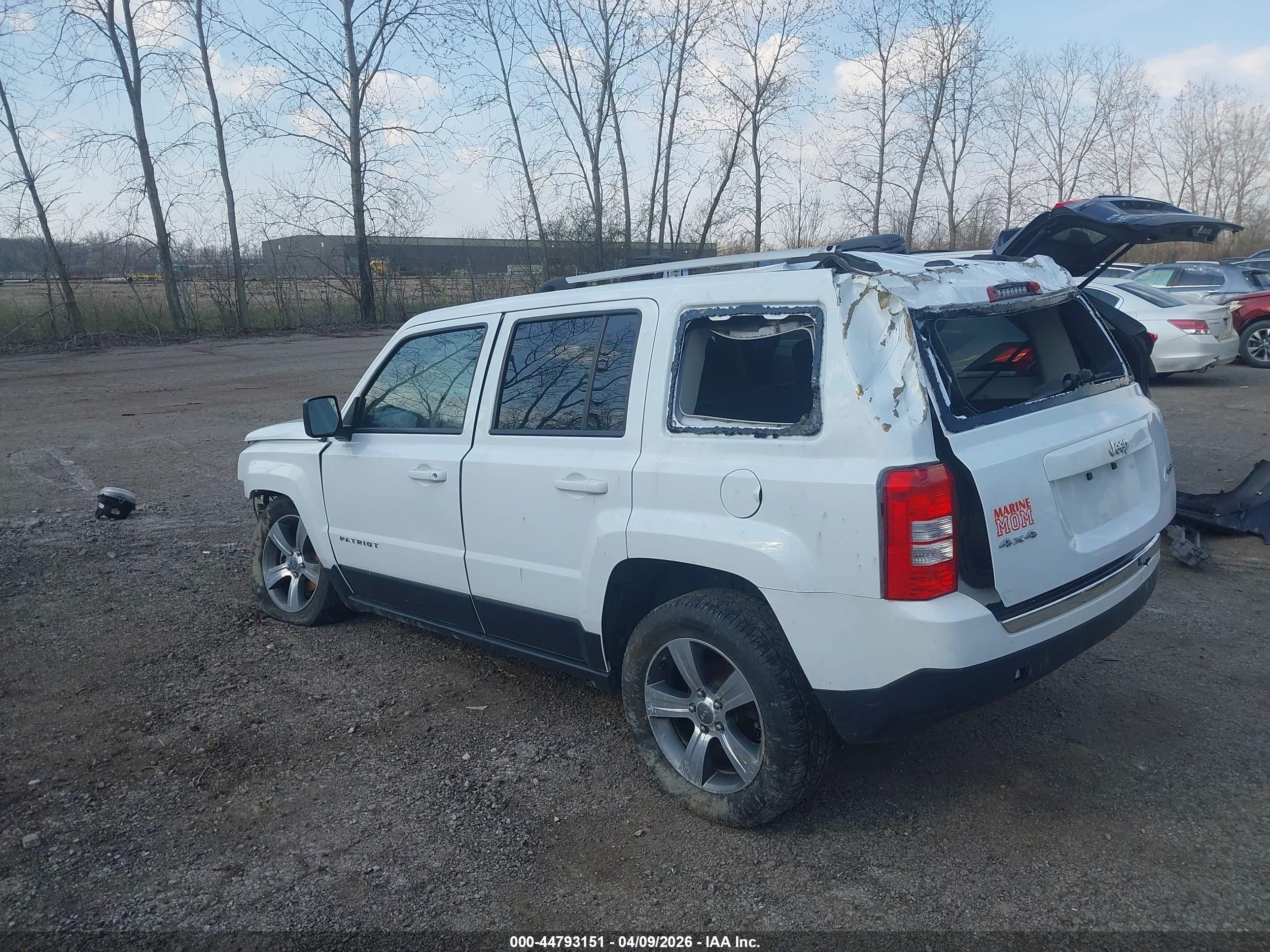 2016 Jeep Patriot High Altitude Edition White vin: 1C4NJRFB4GD695442