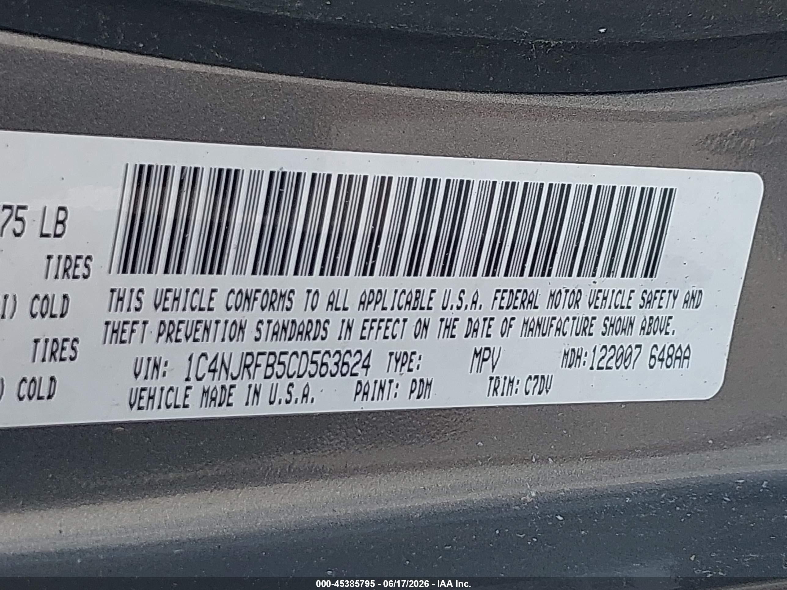 2012 Jeep Patriot Latitude Gray vin: 1C4NJRFB5CD563624