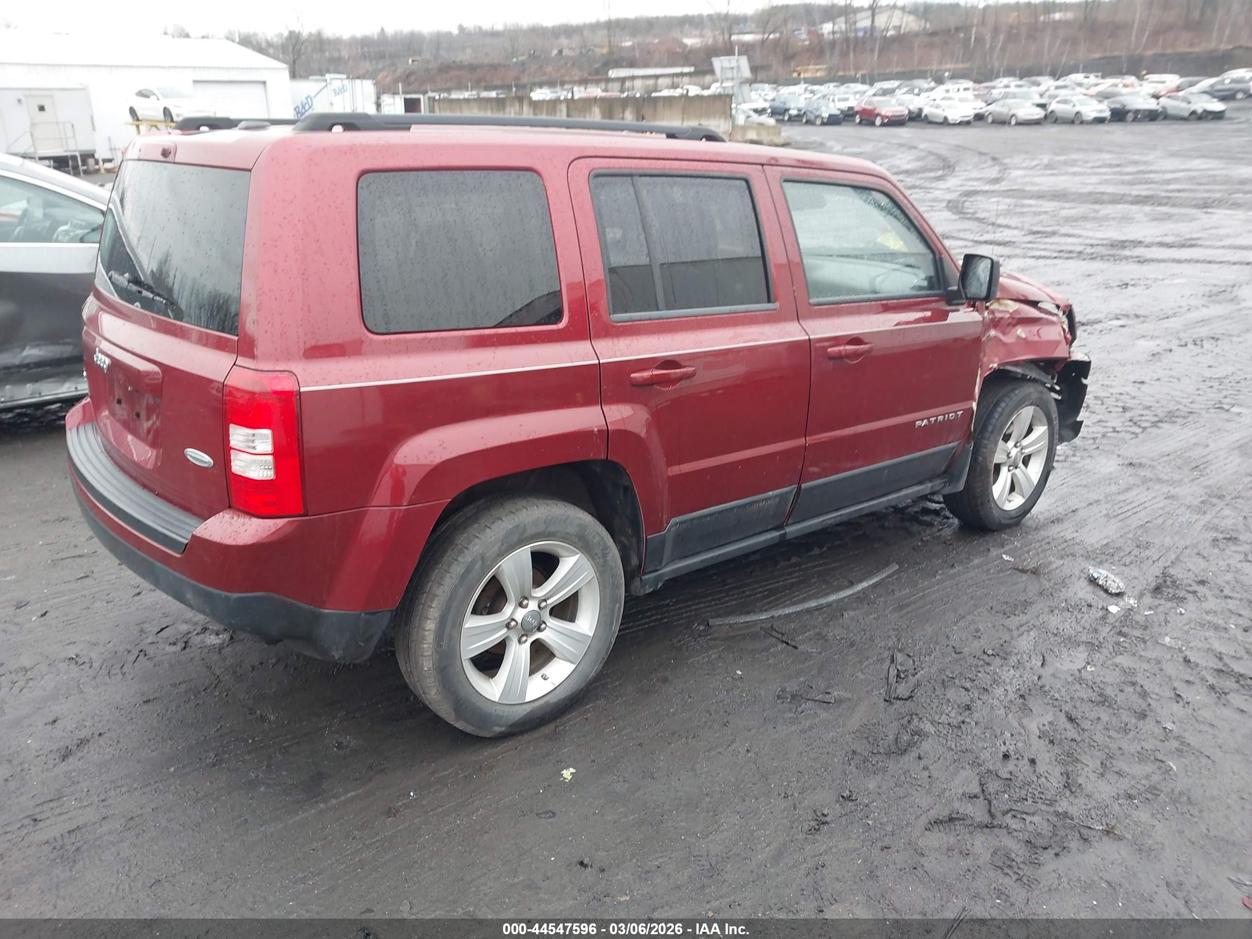 2012 Jeep Patriot Latitude Burgundy vin: 1C4NJRFB5CD600056