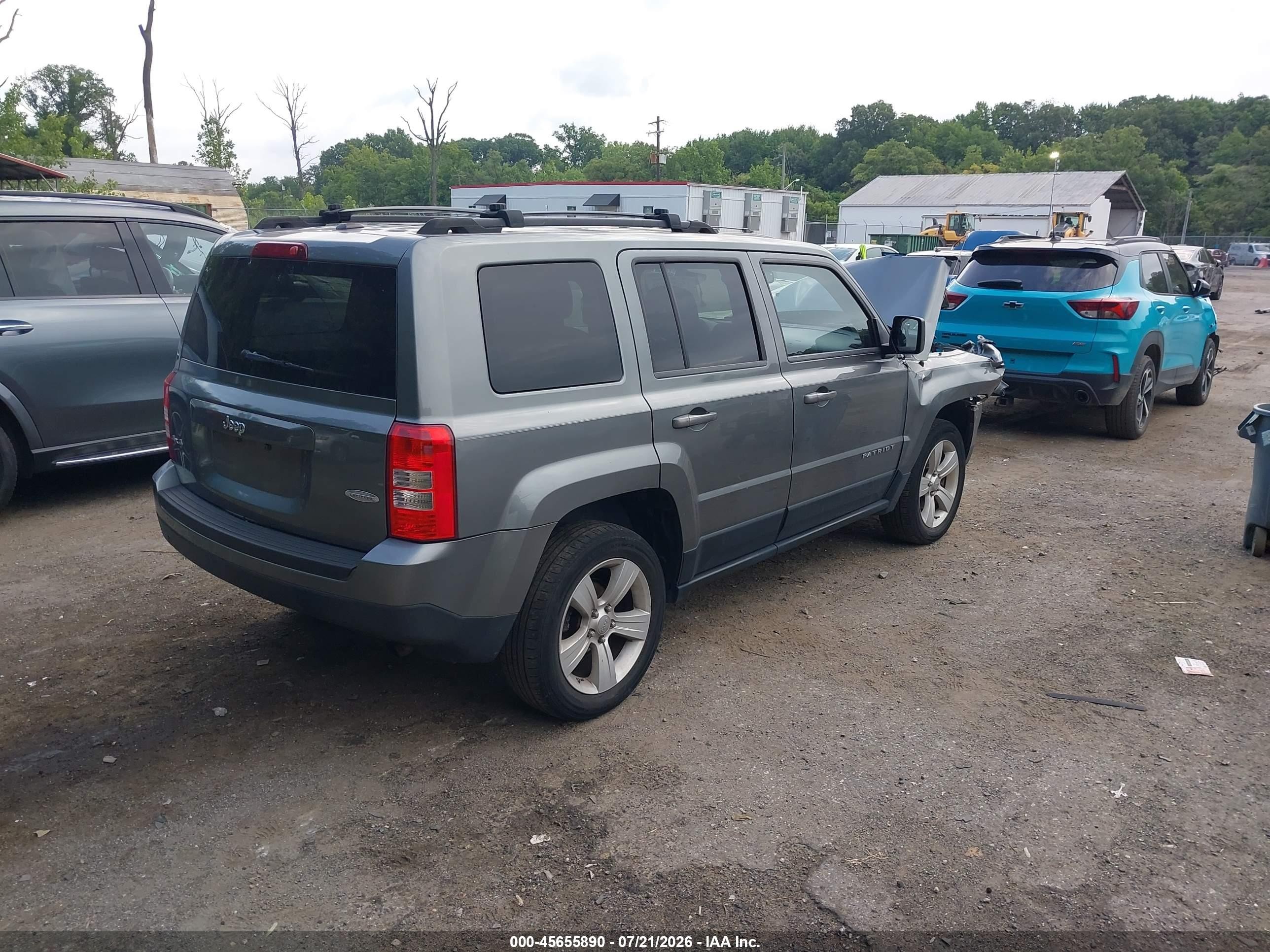 2012 Jeep Patriot Latitude Gray vin: 1C4NJRFB5CD614782