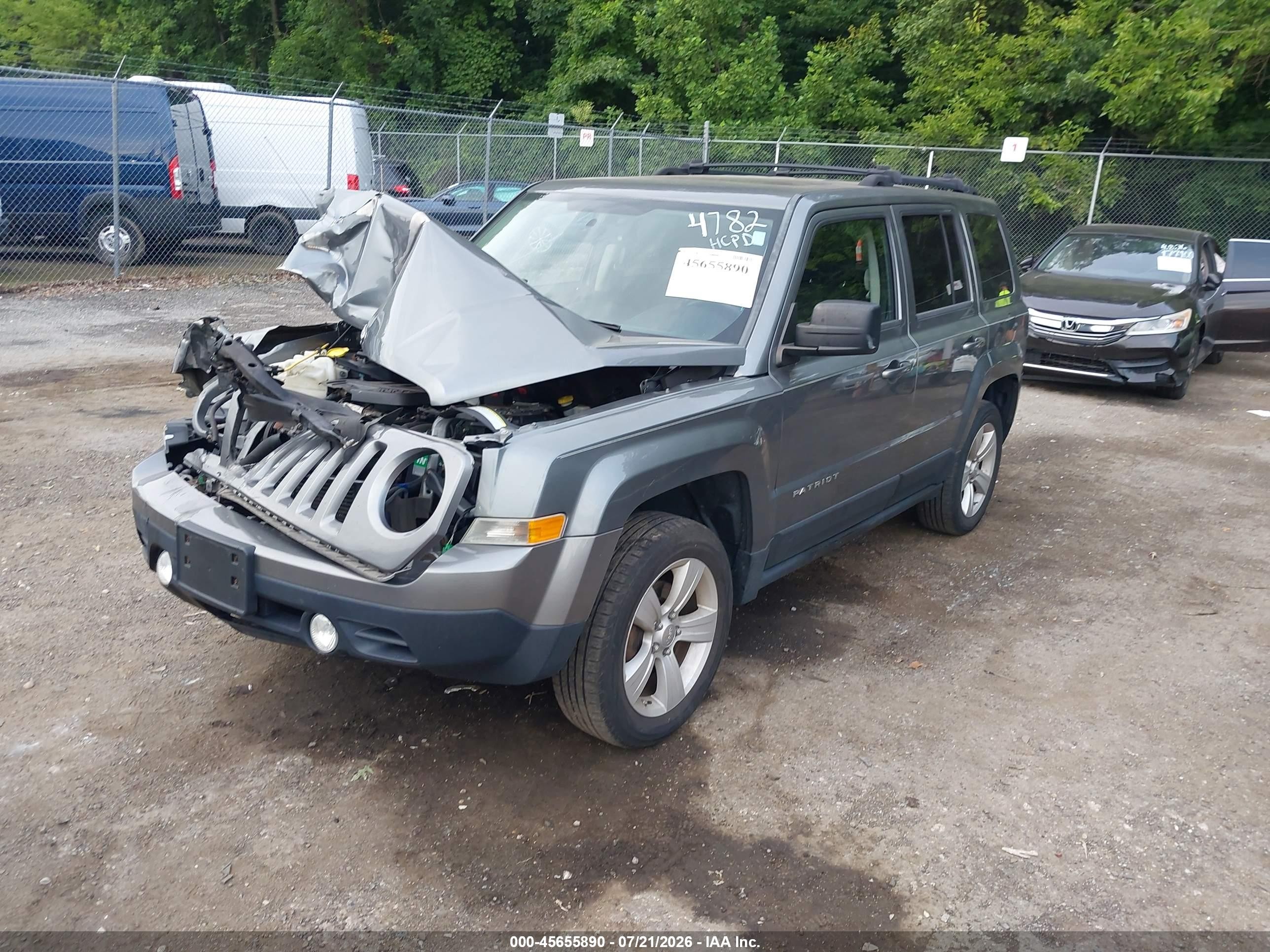 2012 Jeep Patriot Latitude Gray vin: 1C4NJRFB5CD614782