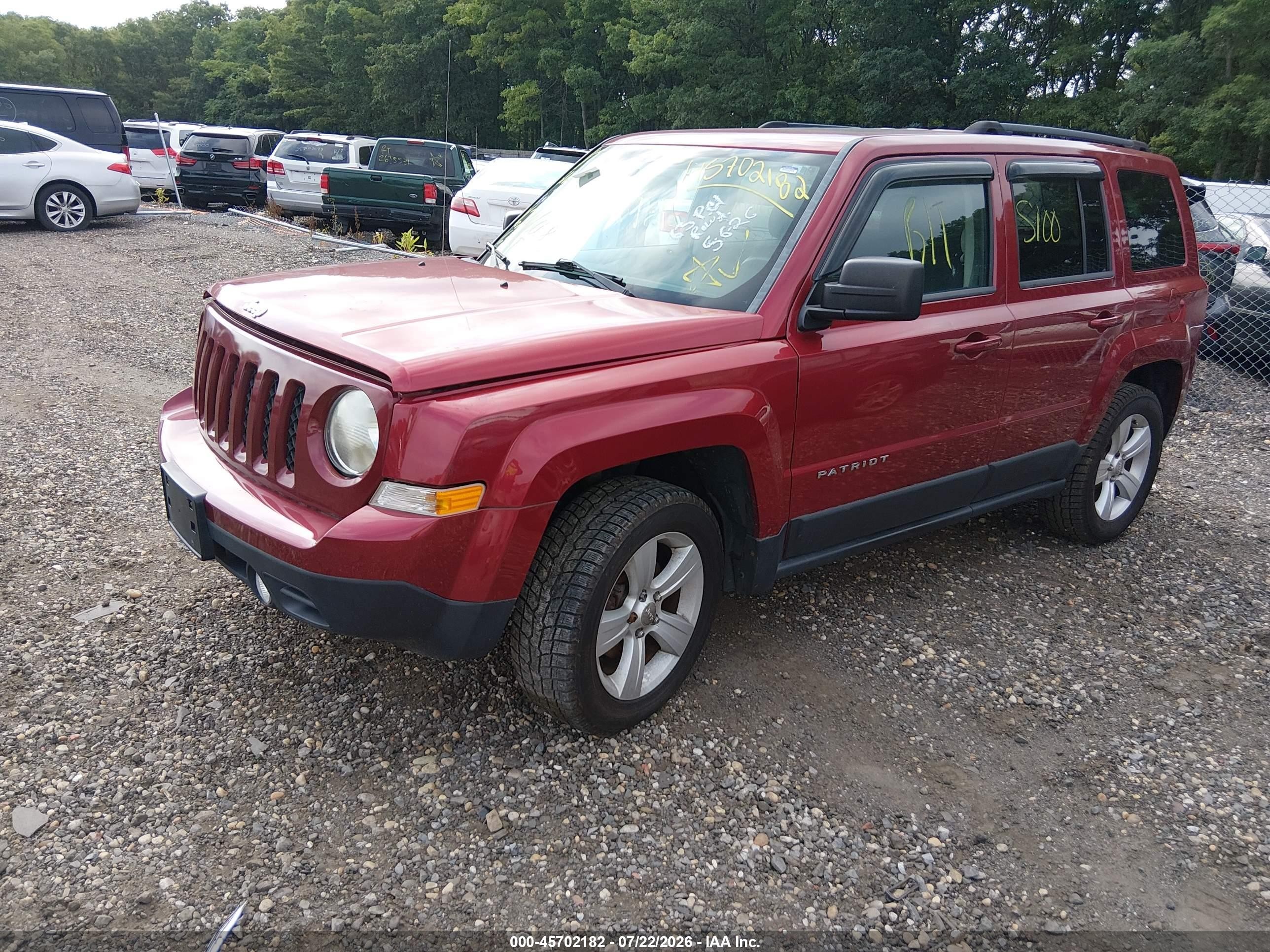 2014 Jeep Patriot Latitude Red vin: 1C4NJRFB5ED809882