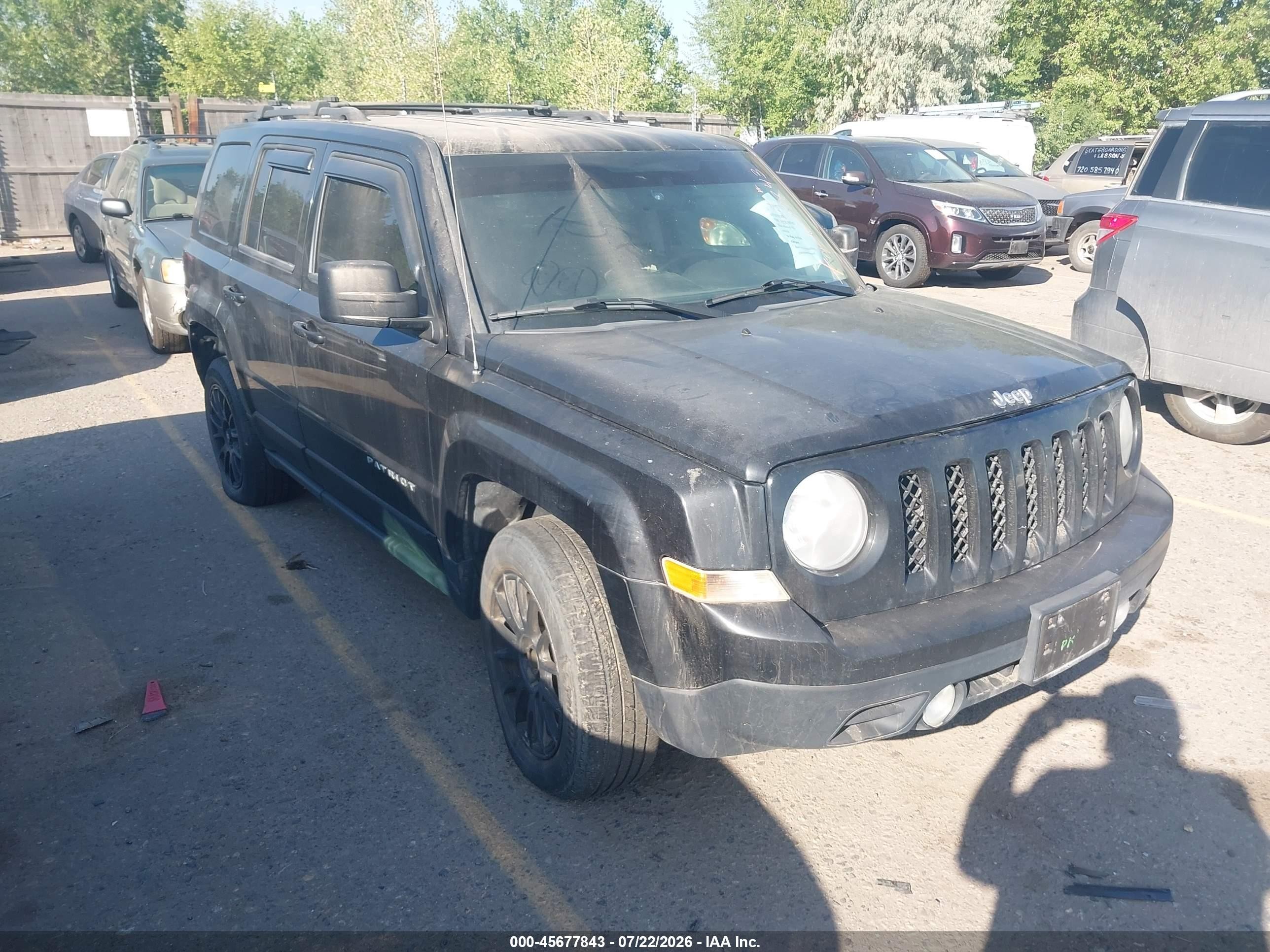 2013 Jeep Patriot Latitude Black vin: 1C4NJRFB6DD165663