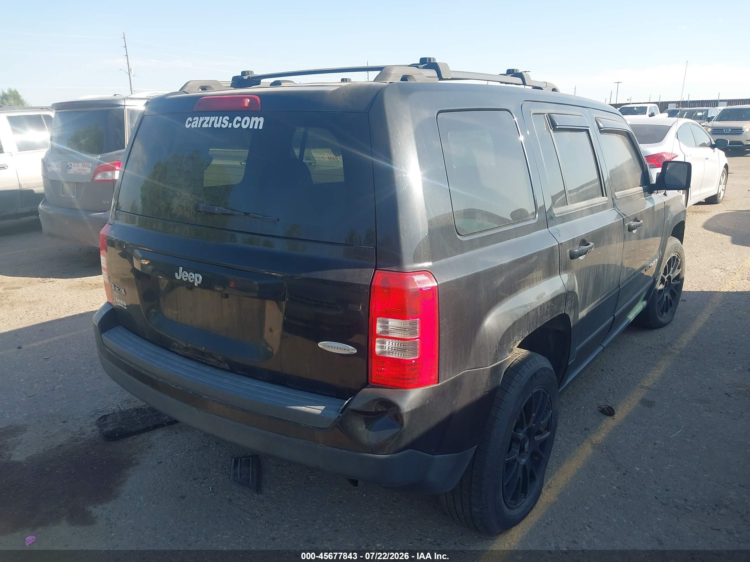 2013 Jeep Patriot Latitude Black vin: 1C4NJRFB6DD165663