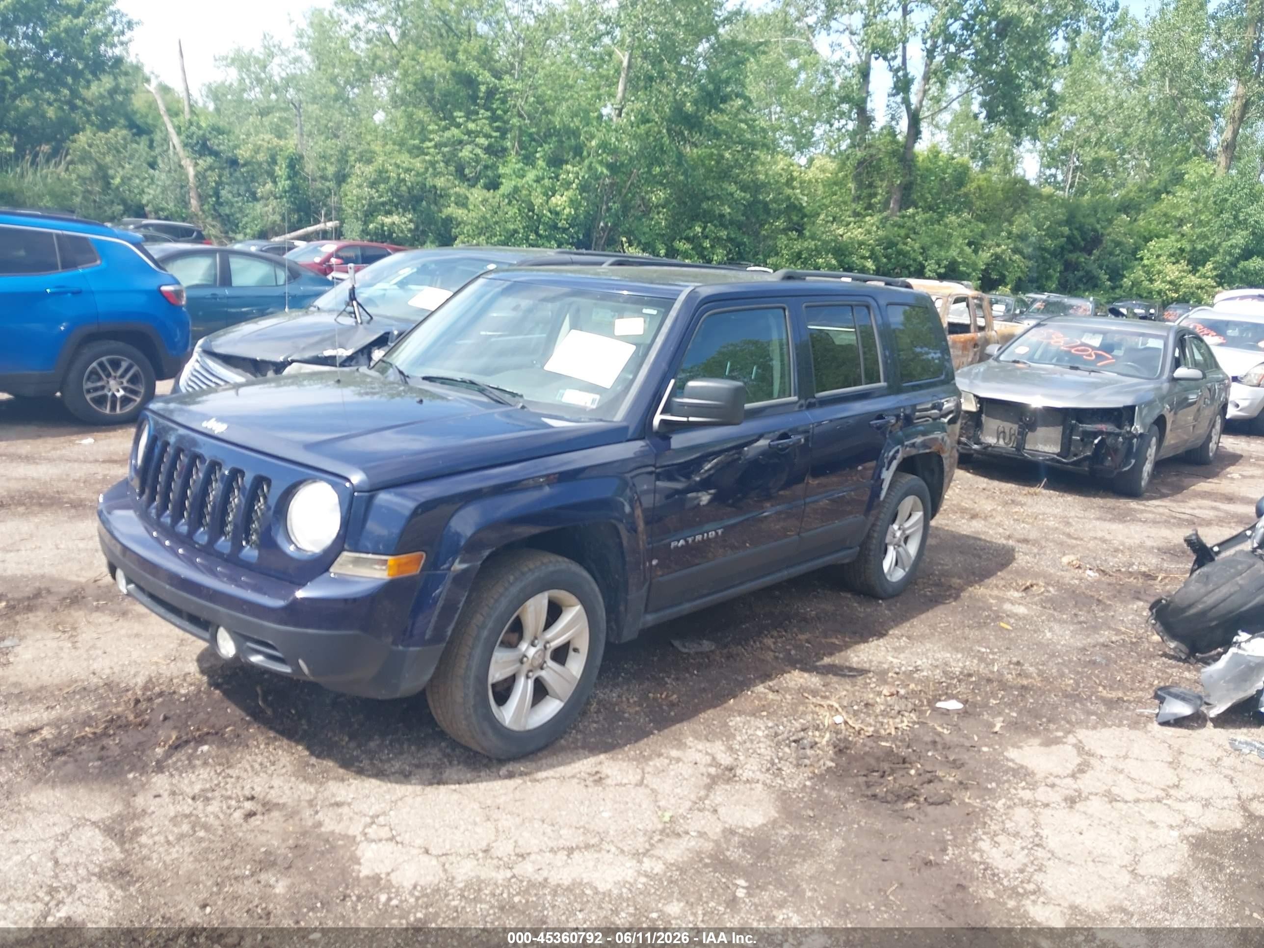 2014 Jeep Patriot Latitude Dark Blue vin: 1C4NJRFB6ED508960