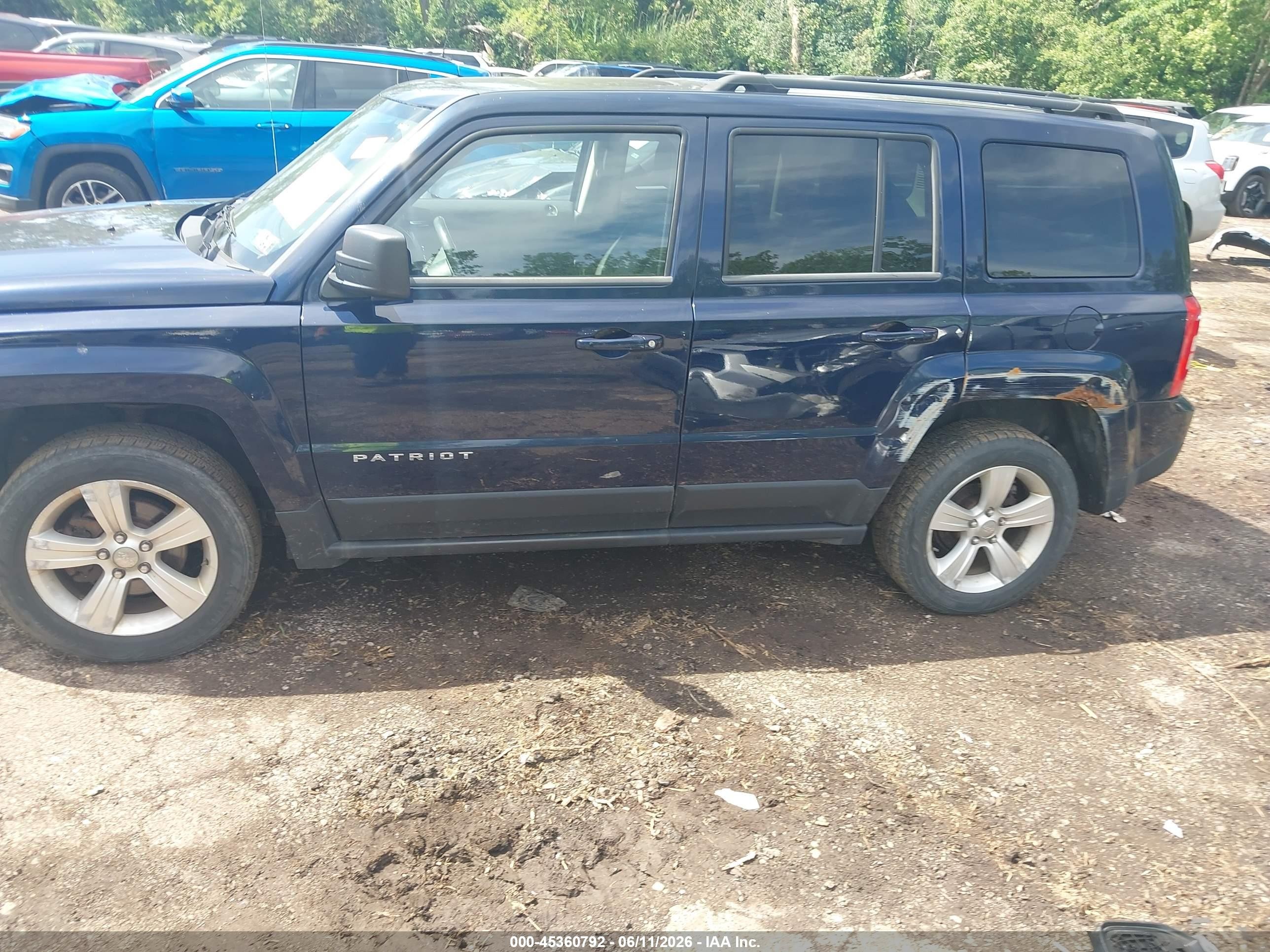 2014 Jeep Patriot Latitude Dark Blue vin: 1C4NJRFB6ED508960