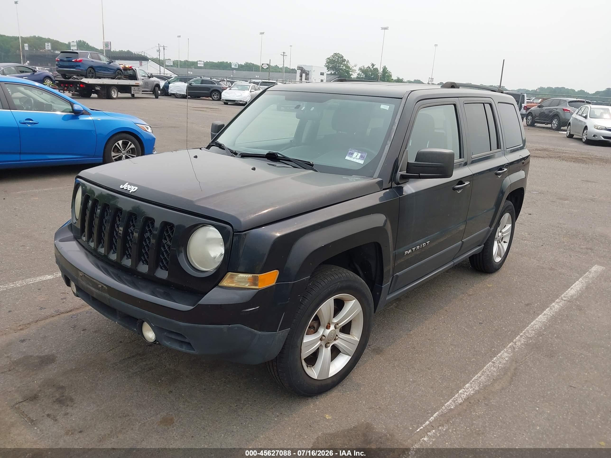 2014 Jeep Patriot Latitude Черный vin: 1C4NJRFB6ED512300