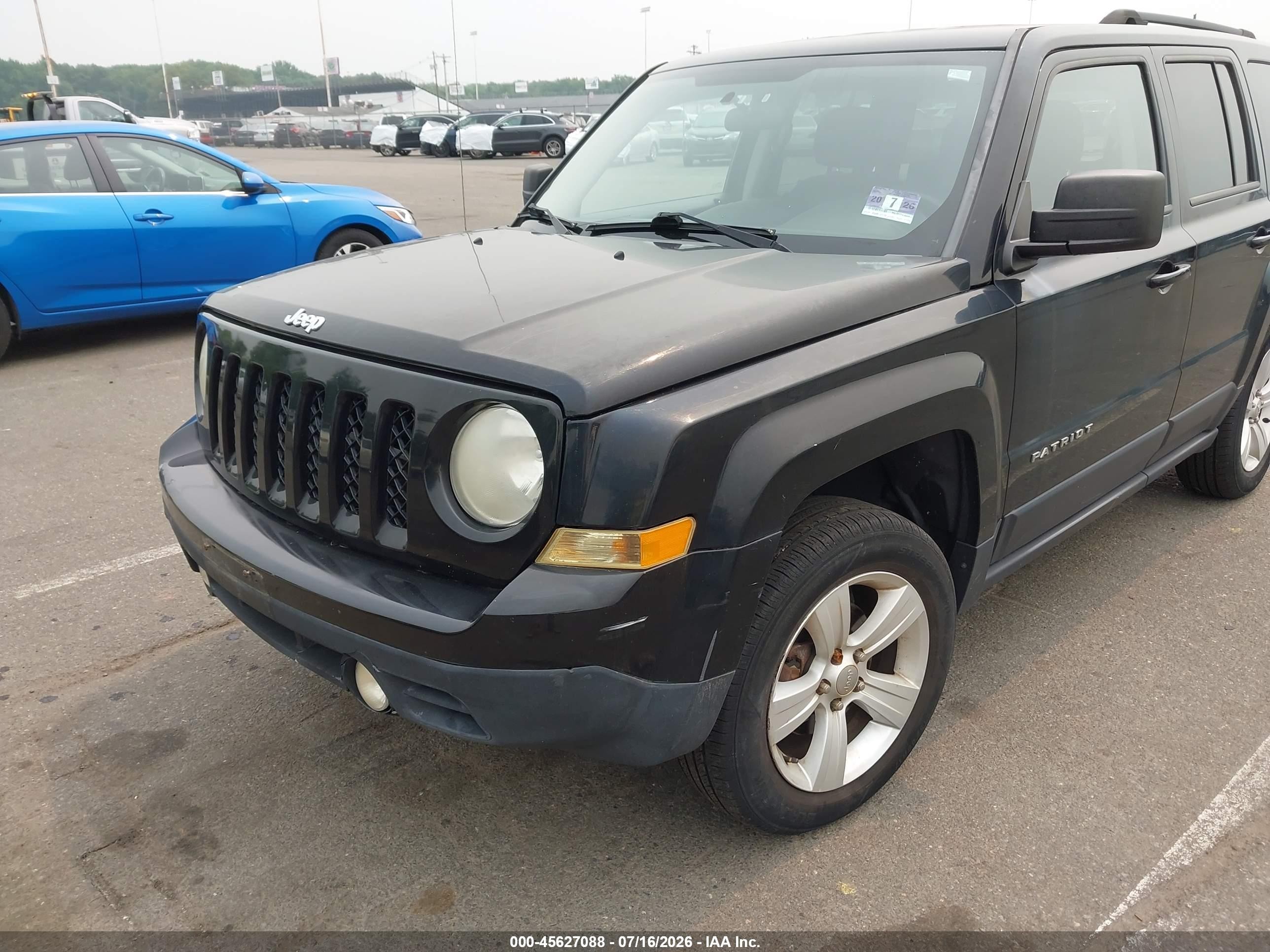 2014 Jeep Patriot Latitude Черный vin: 1C4NJRFB6ED512300