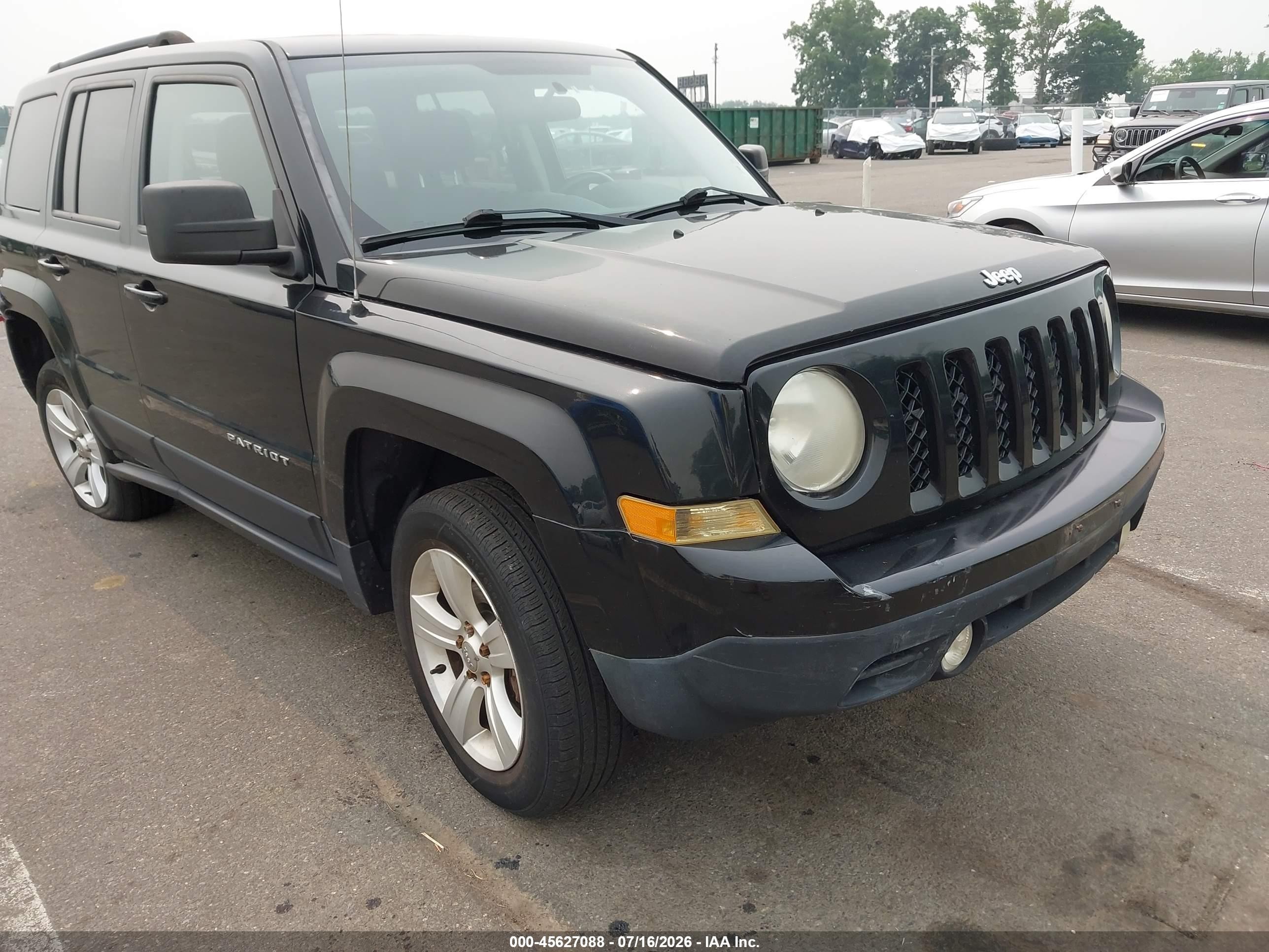 2014 Jeep Patriot Latitude Черный vin: 1C4NJRFB6ED512300
