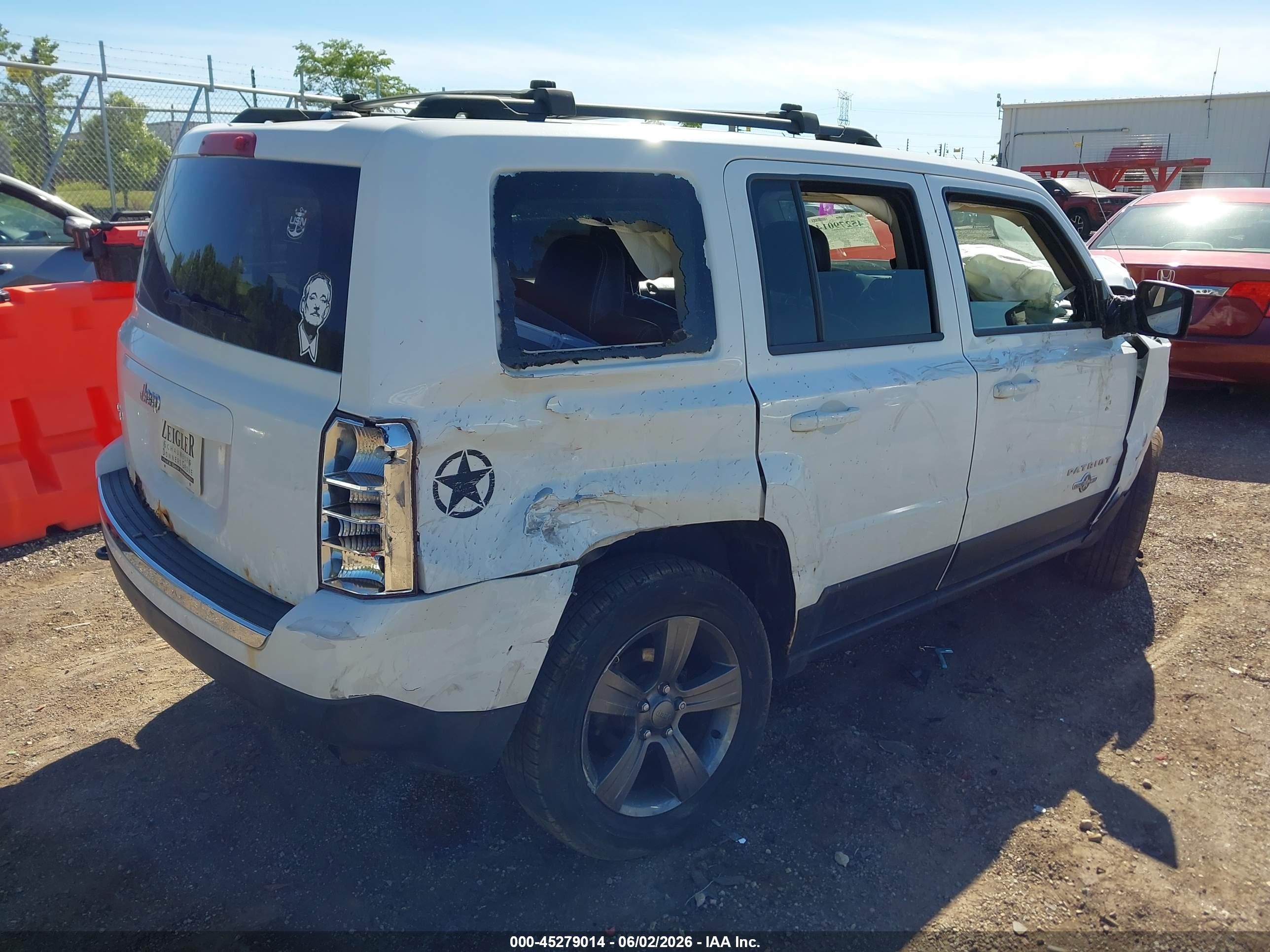 2014 Jeep Patriot Latitude White vin: 1C4NJRFB6ED617547
