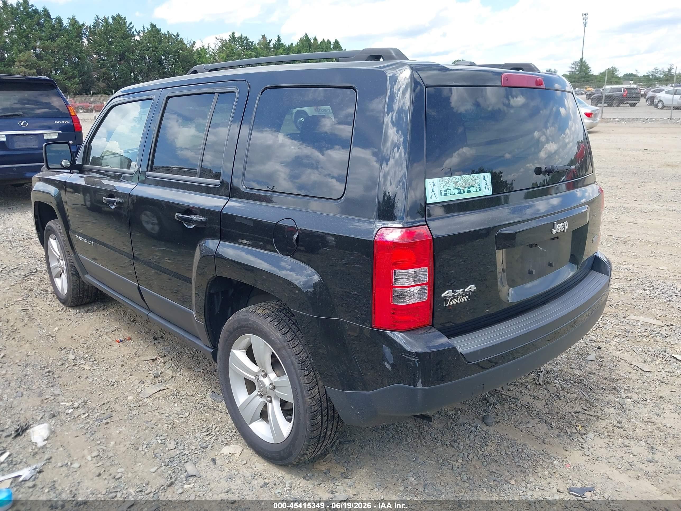 2014 Jeep Patriot Latitude Черный vin: 1C4NJRFB6ED659586