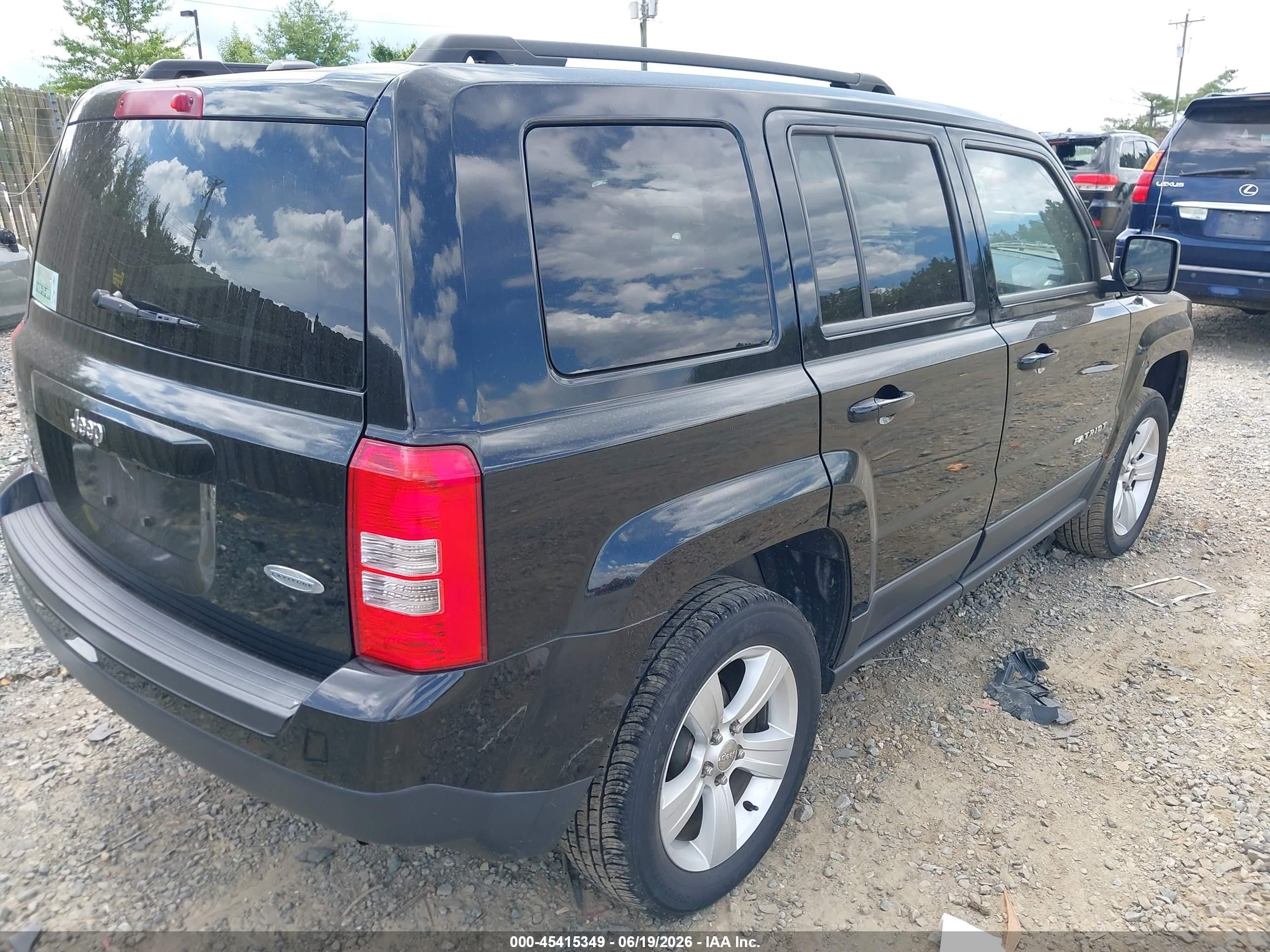 2014 Jeep Patriot Latitude Черный vin: 1C4NJRFB6ED659586