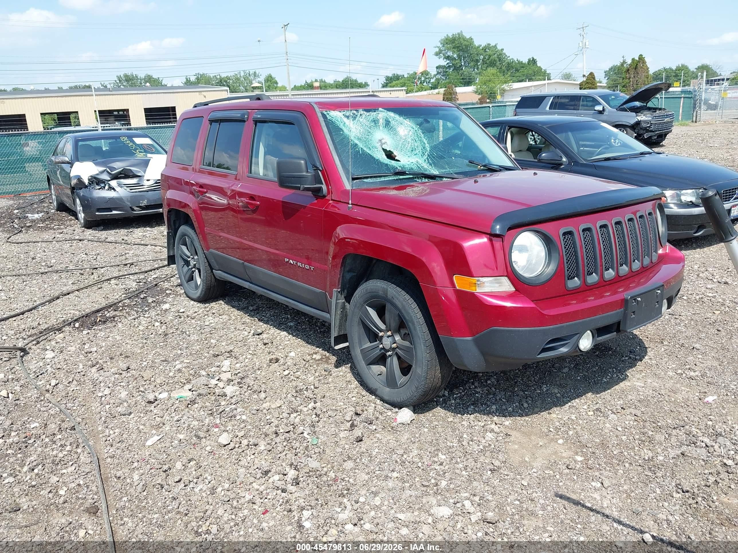 2014 Jeep Patriot Latitude Maroon vin: 1C4NJRFB6ED660818